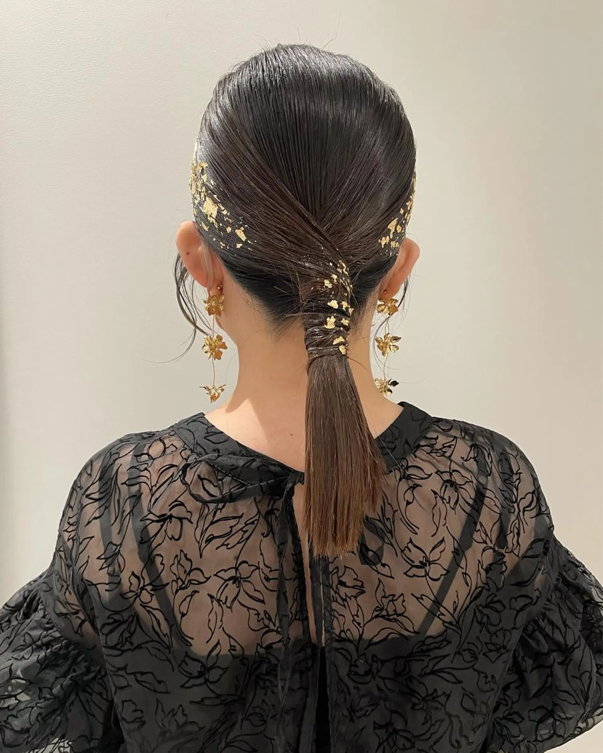 セミロング ヘアアレンジ 結婚式・ブライダル GO TODAY 新宿Aura店所属・ベージュ🤎透明感 カラー🤎anriのヘアスタイル