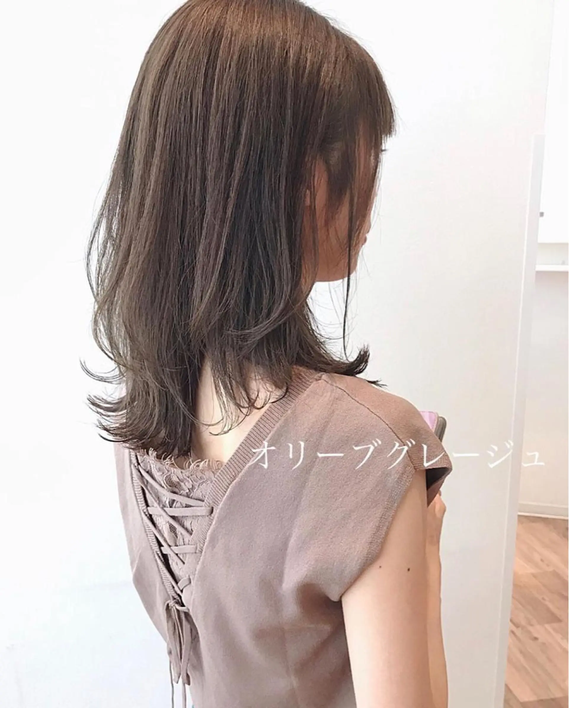 セミロング カラー k-twoたき✨艶感 カラー/美髪矯正のヘアスタイル