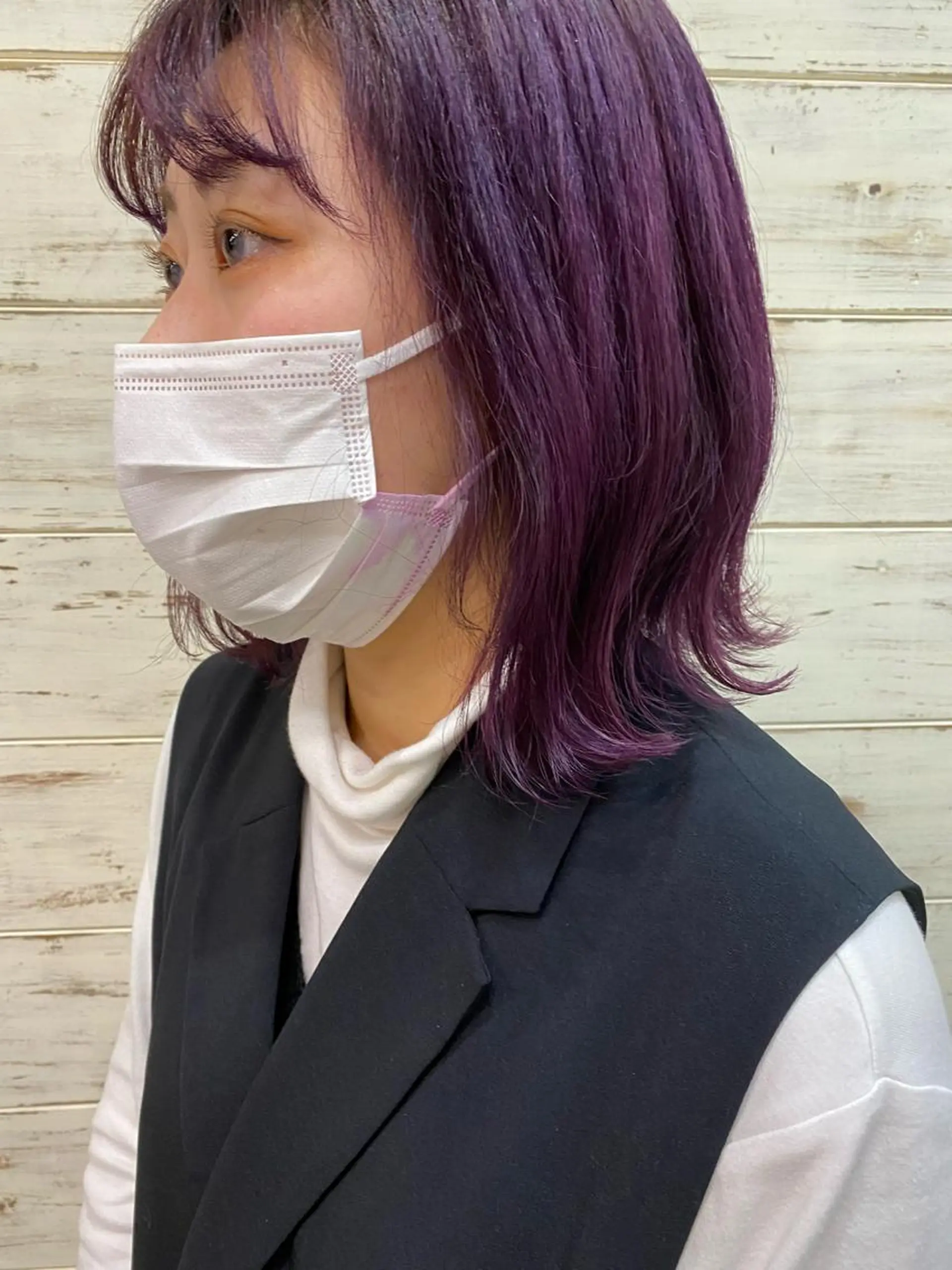 ミディアム カラー パープルカラー ｲﾁｶﾜ ﾐｵ/ minim hairのヘアスタイル