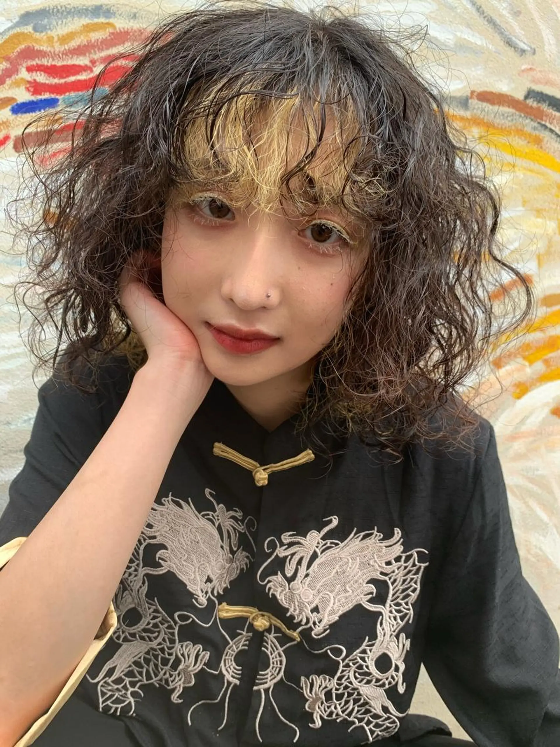 ミディアム パーマ カット パーマ トリートメント ally hairsalon所属・Emi .のヘアスタイル