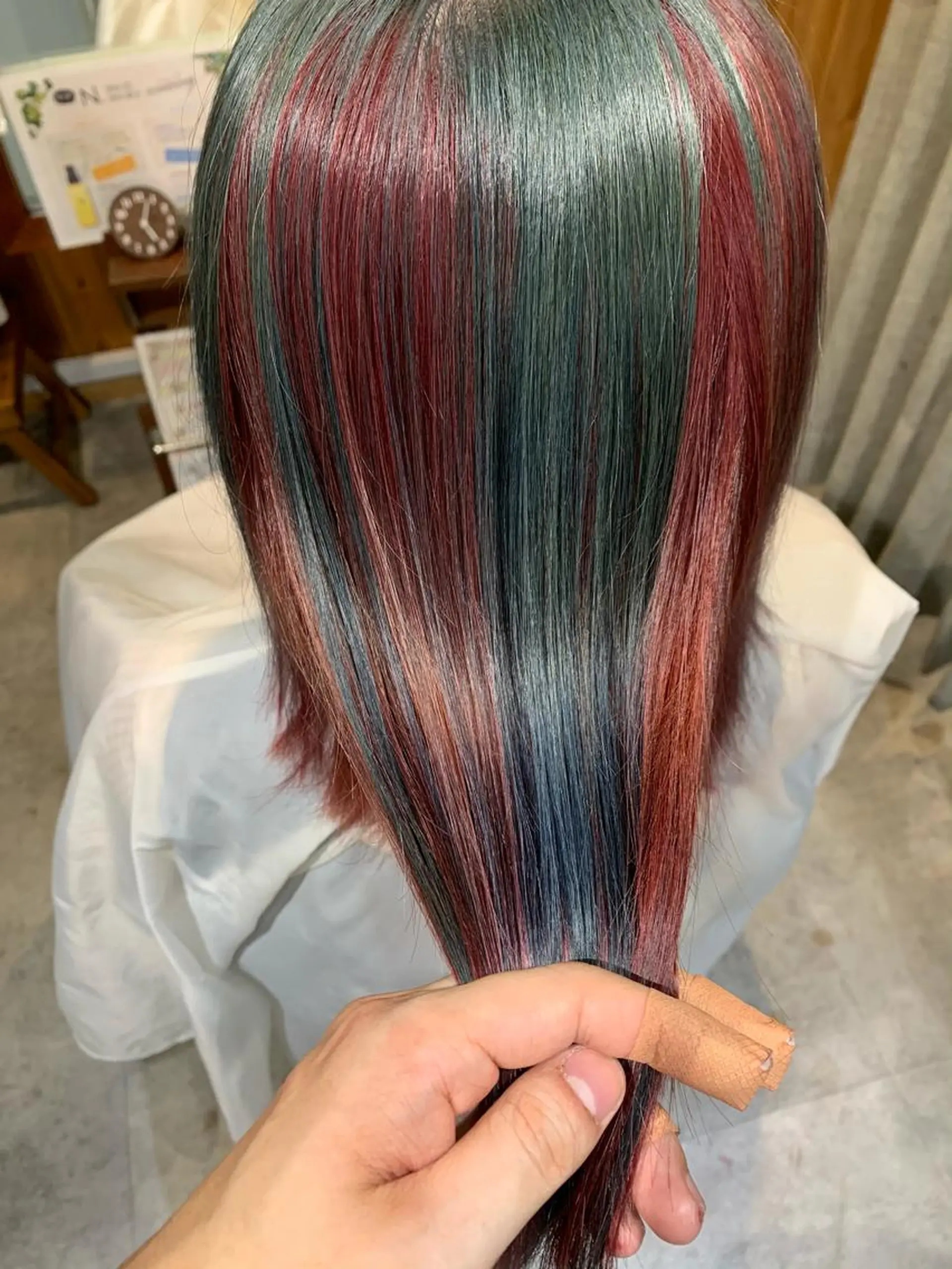 ショート カラー バレイヤージュ デザインカラー イヤリングカラー ハイライトカラー インナーカラー ヘアカラー トリートメント ひばりヶ丘美容室 ✂︎藤原珠輝✂︎のヘアスタイル