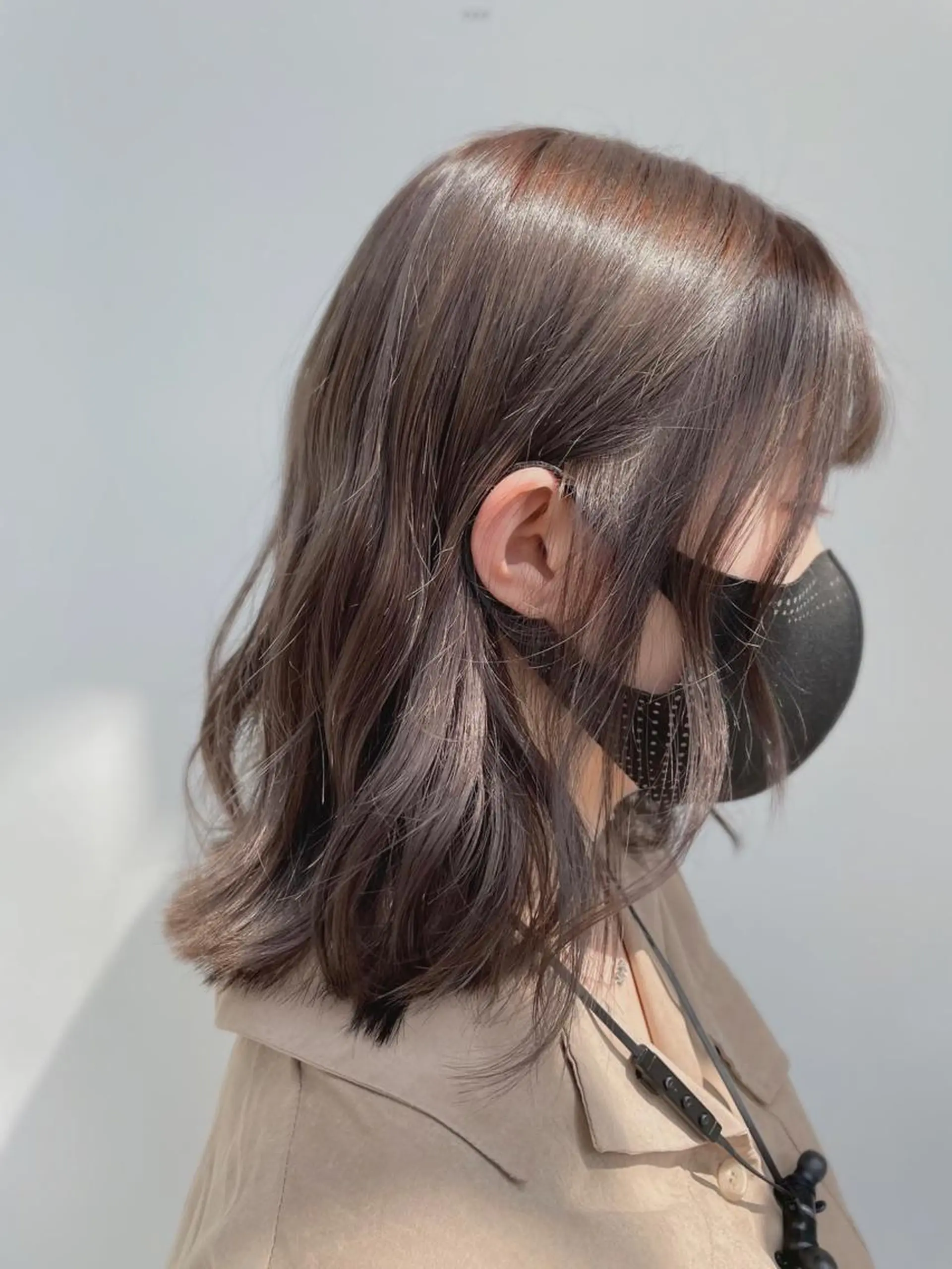 セミロング カラー ヘアアレンジ ブリーチ ブリーチなしカラー ヘアカラー トリートメント ナカタケ ユウのヘアスタイル