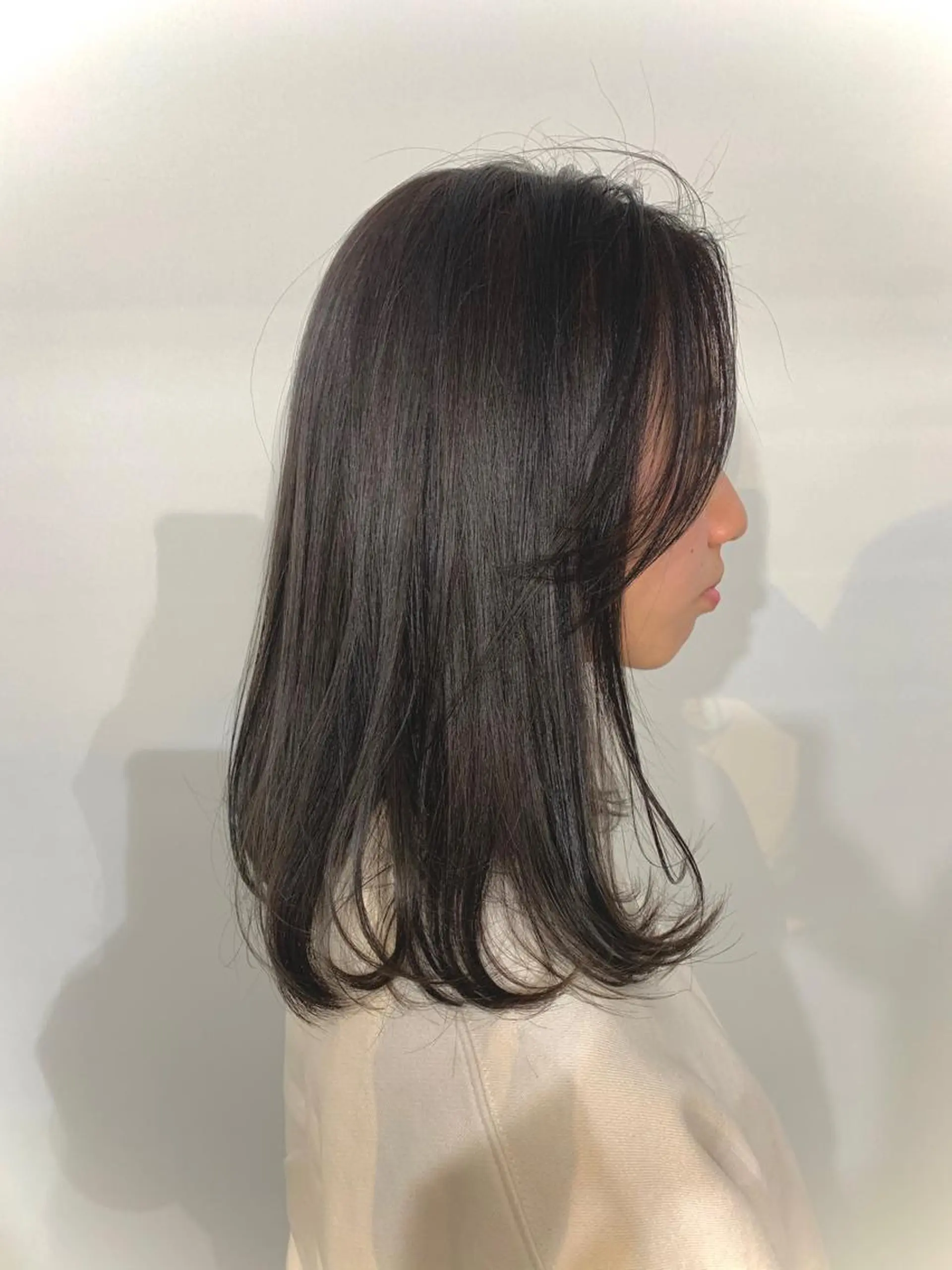 ミディアム カラー パーマ ヘアアレンジ カット ヘアカラー トリートメント 加藤 綾華のヘアスタイル