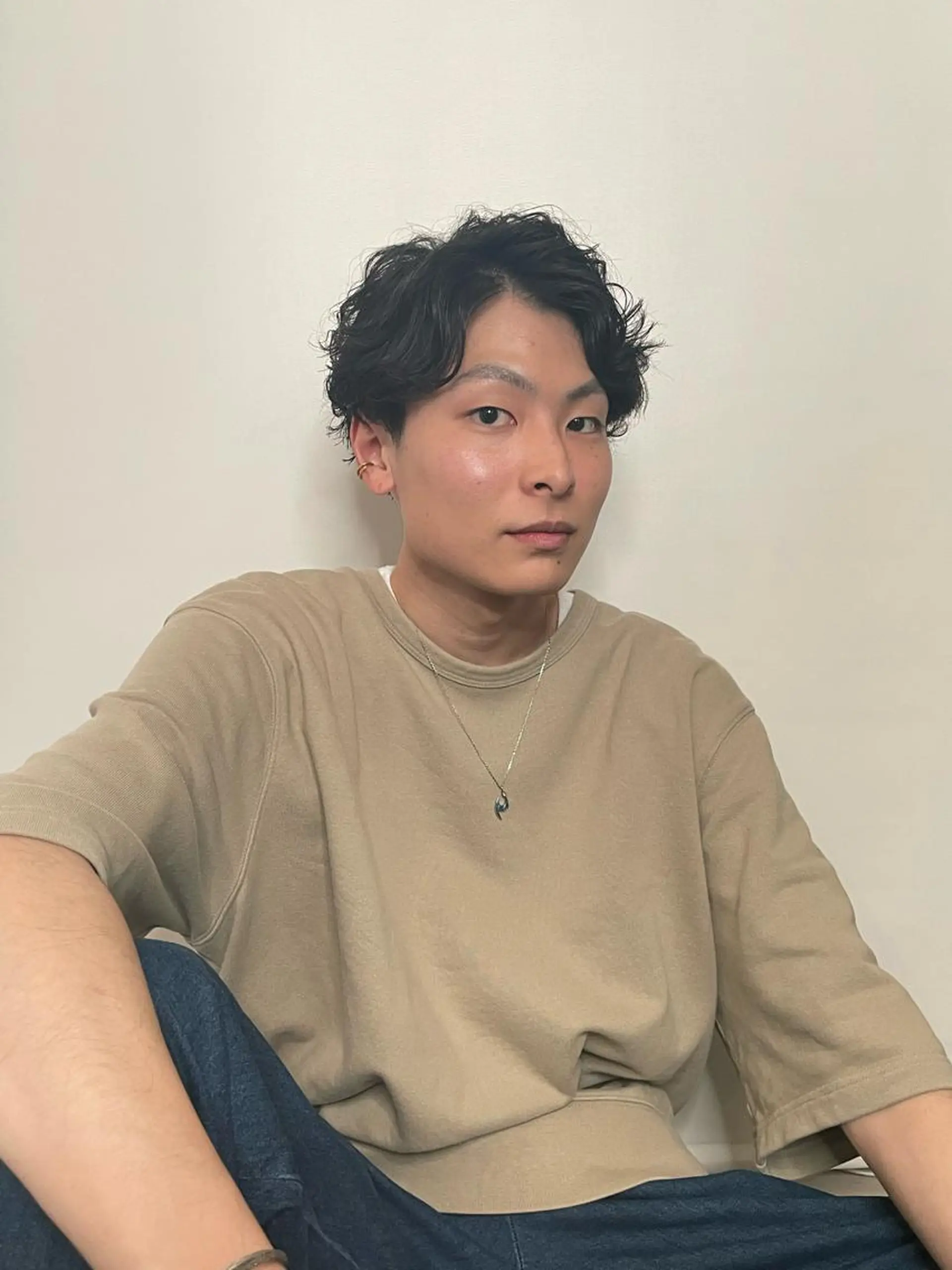 パーマ メンズ 曲がる縮毛矯正 川島爽楽のヘアスタイル