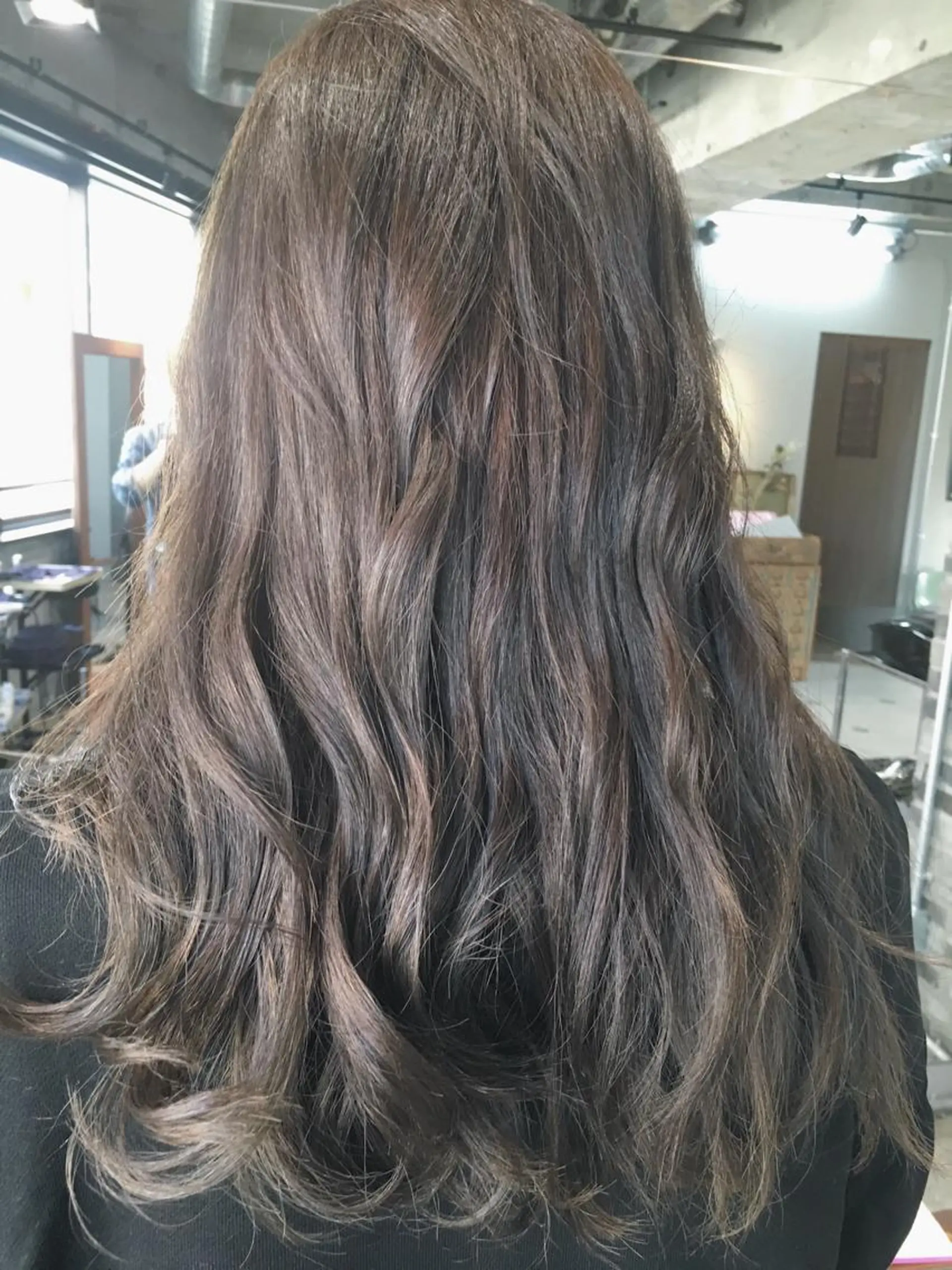 ロング カラー パーマ アッシュ ヘアカラー トリートメント 代表 中島貴志のヘアスタイル