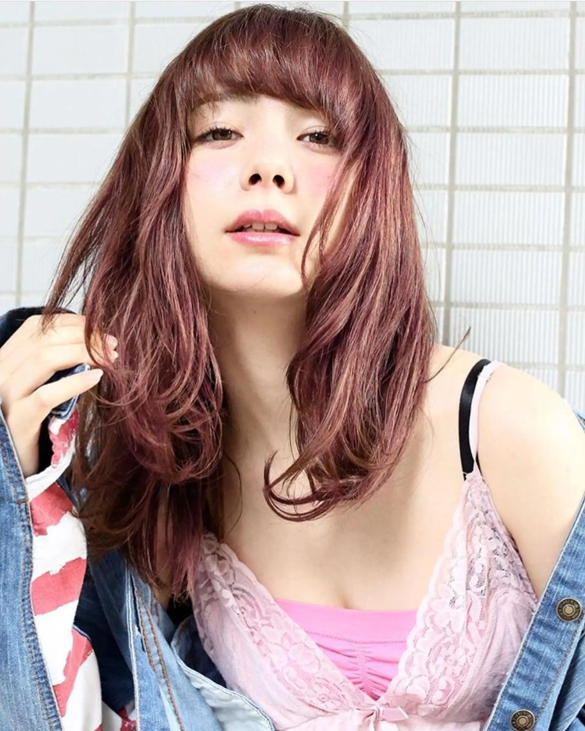 ロング ヘアカラー トリートメント 中山 丈也のヘアスタイル