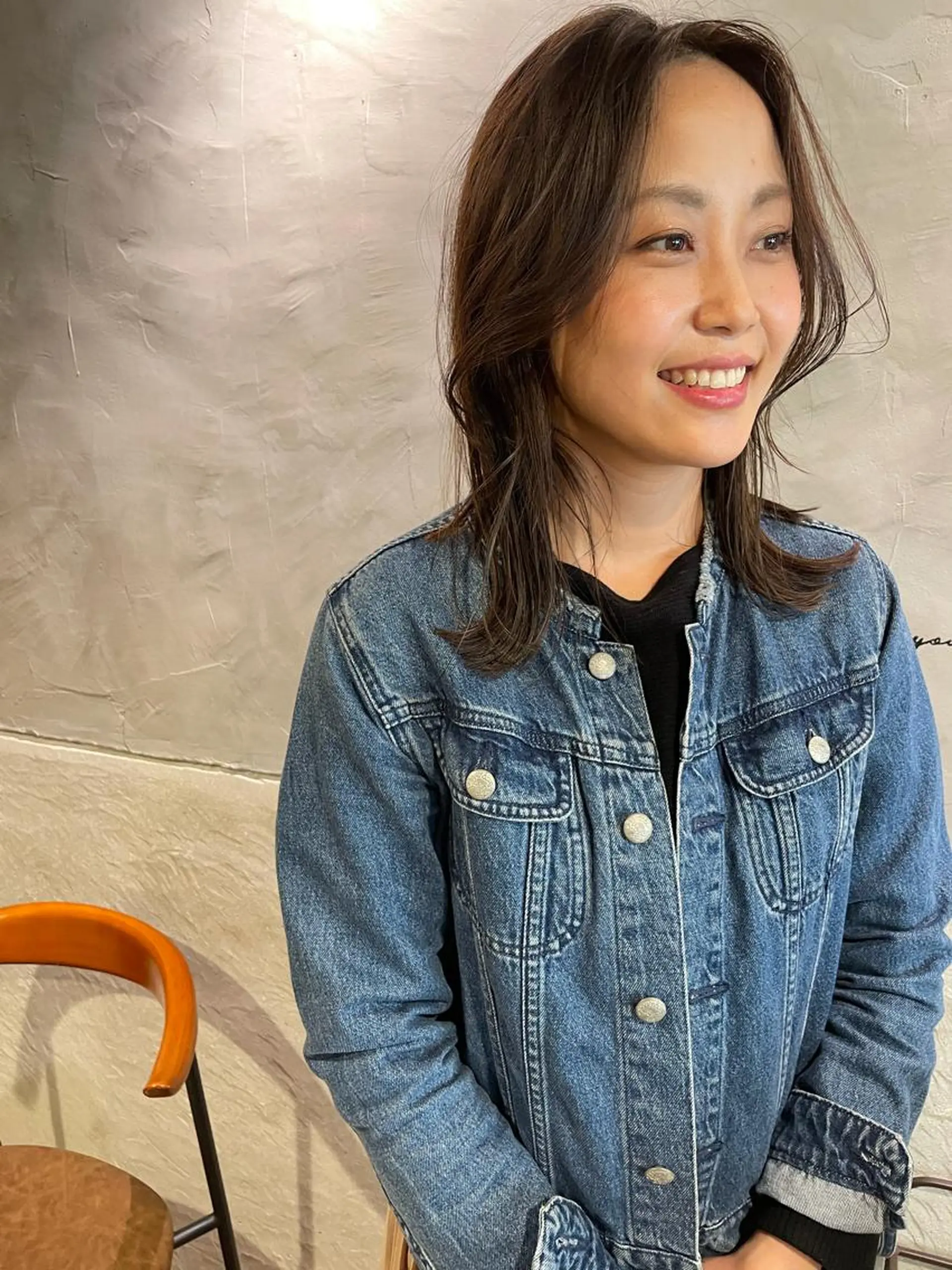 セミロング 韓国風ヘア カット ヘアカラー トリートメント さの あやねのヘアスタイル