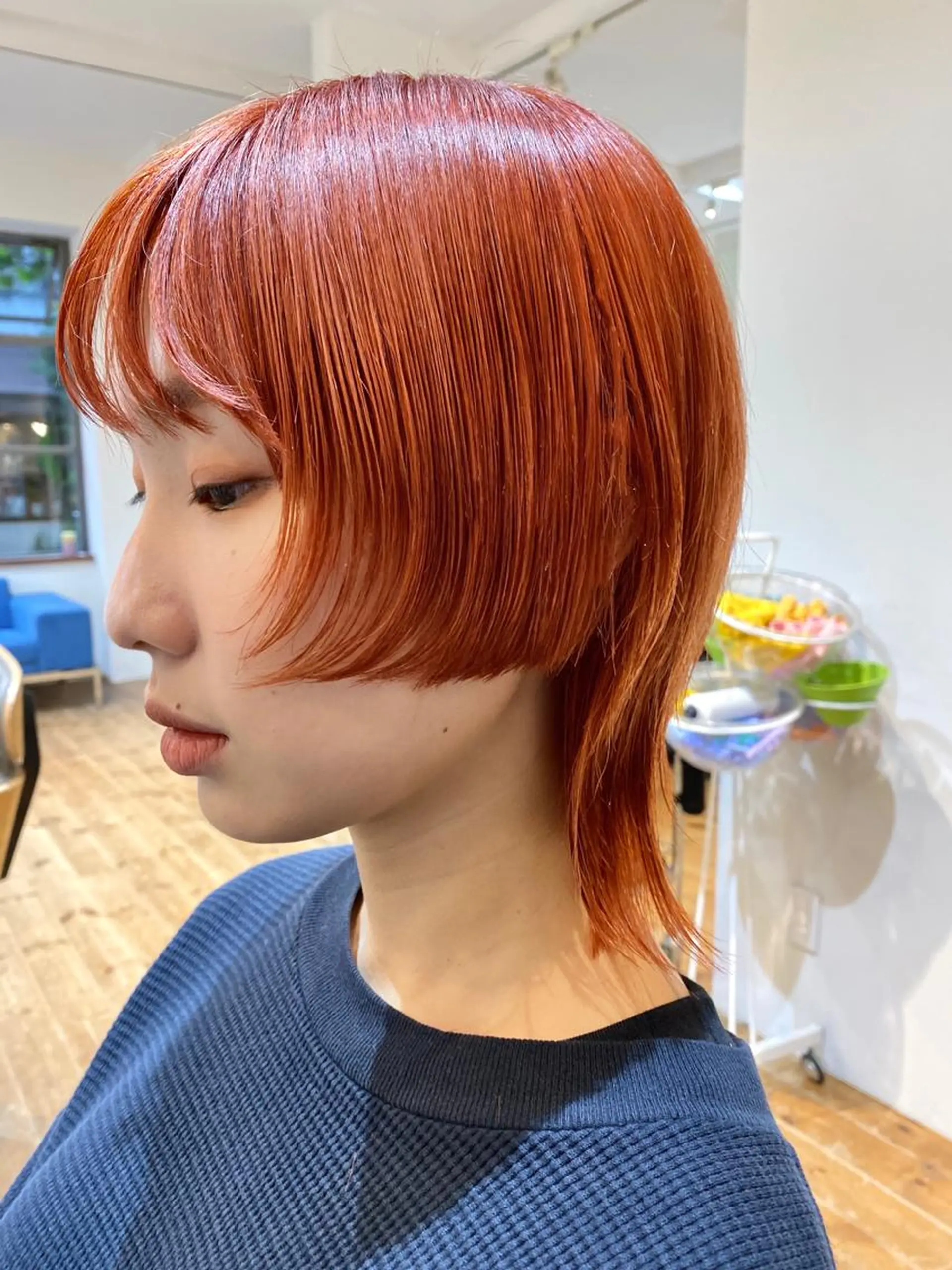 ショート ウルフカット カット ヘアカラー rosso-sante所属・坂口 拓魅のヘアスタイル