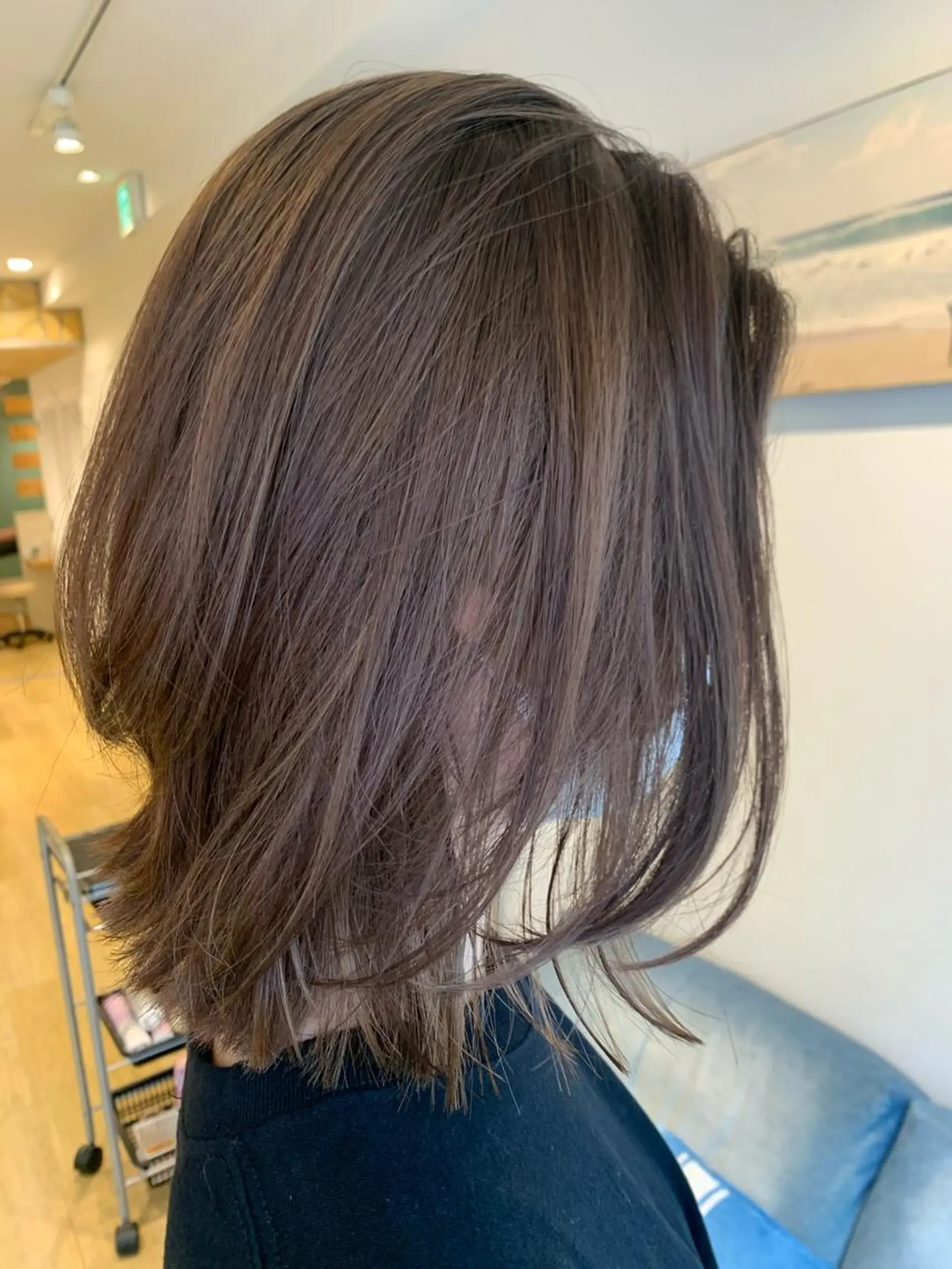 ミディアム ボブレイヤー ボブ ハイライト レイヤーカット カット ヘアカラー トリートメント 渋谷ハイトーン/ デザインカラー阿部のヘアスタイル