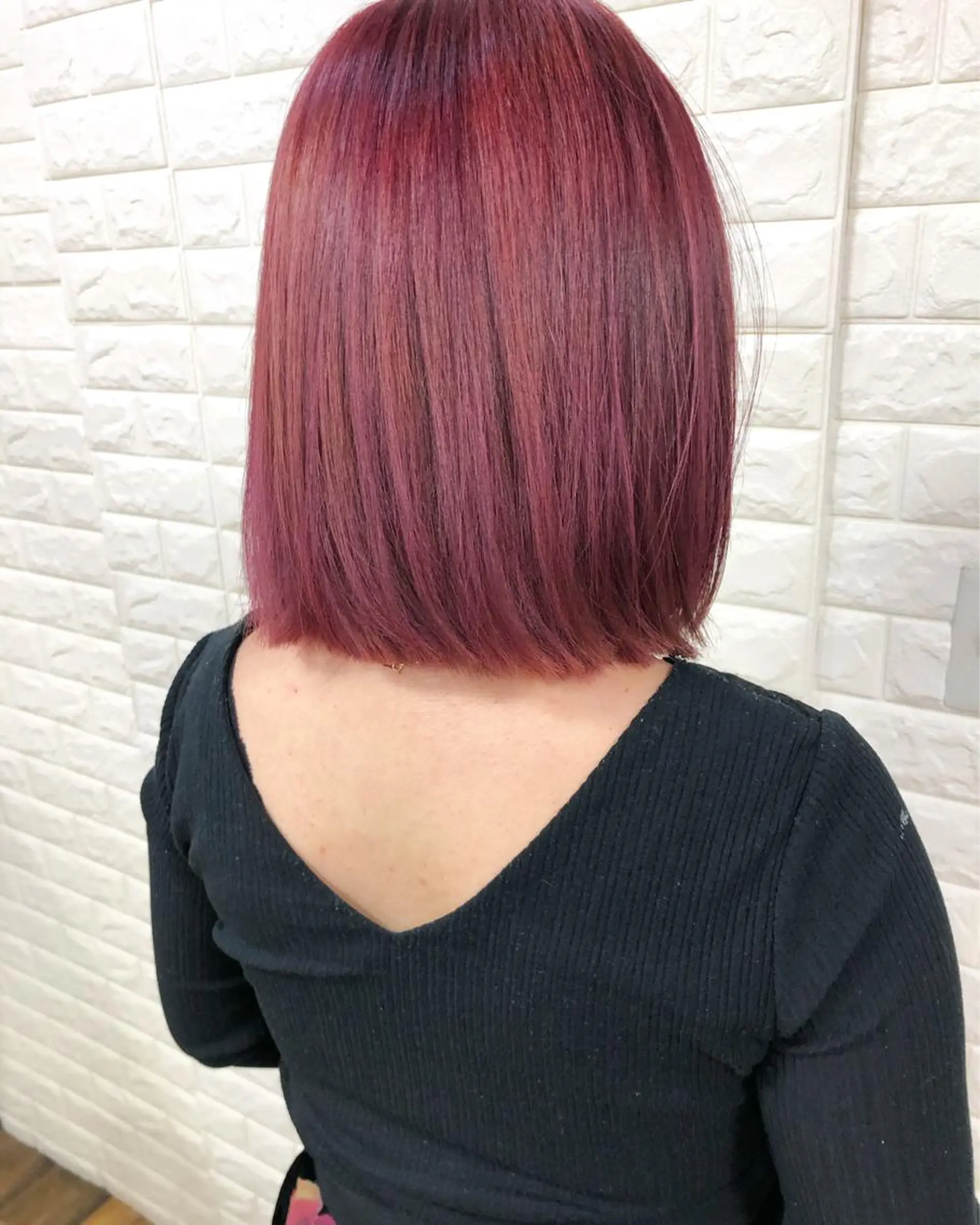 ミディアム カラー ブリーチ ケアブリーチ ピンクカラー カット ヘアカラー トリートメント famille所属・famille ファミーユのヘアスタイル