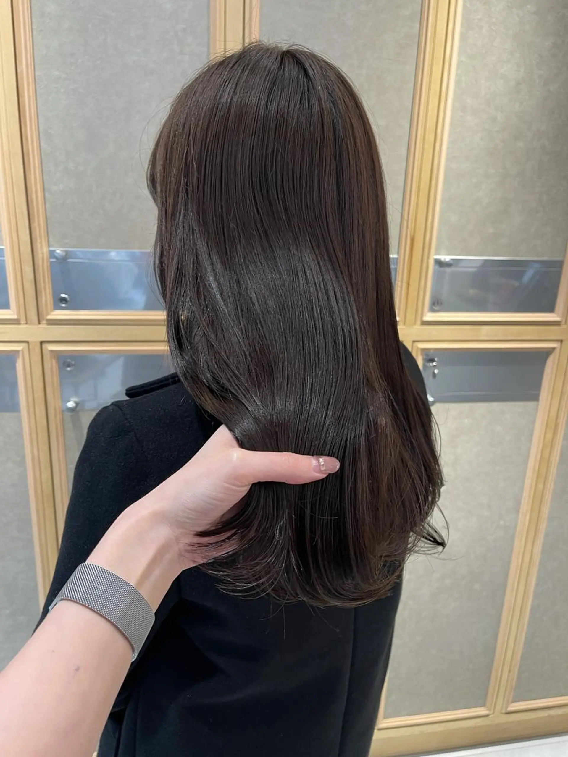 ロング カラー グレージュ カット ヘアカラー トリートメント ヘッドスパ ラベンダー/レイヤー カット🤎mamiのヘアスタイル