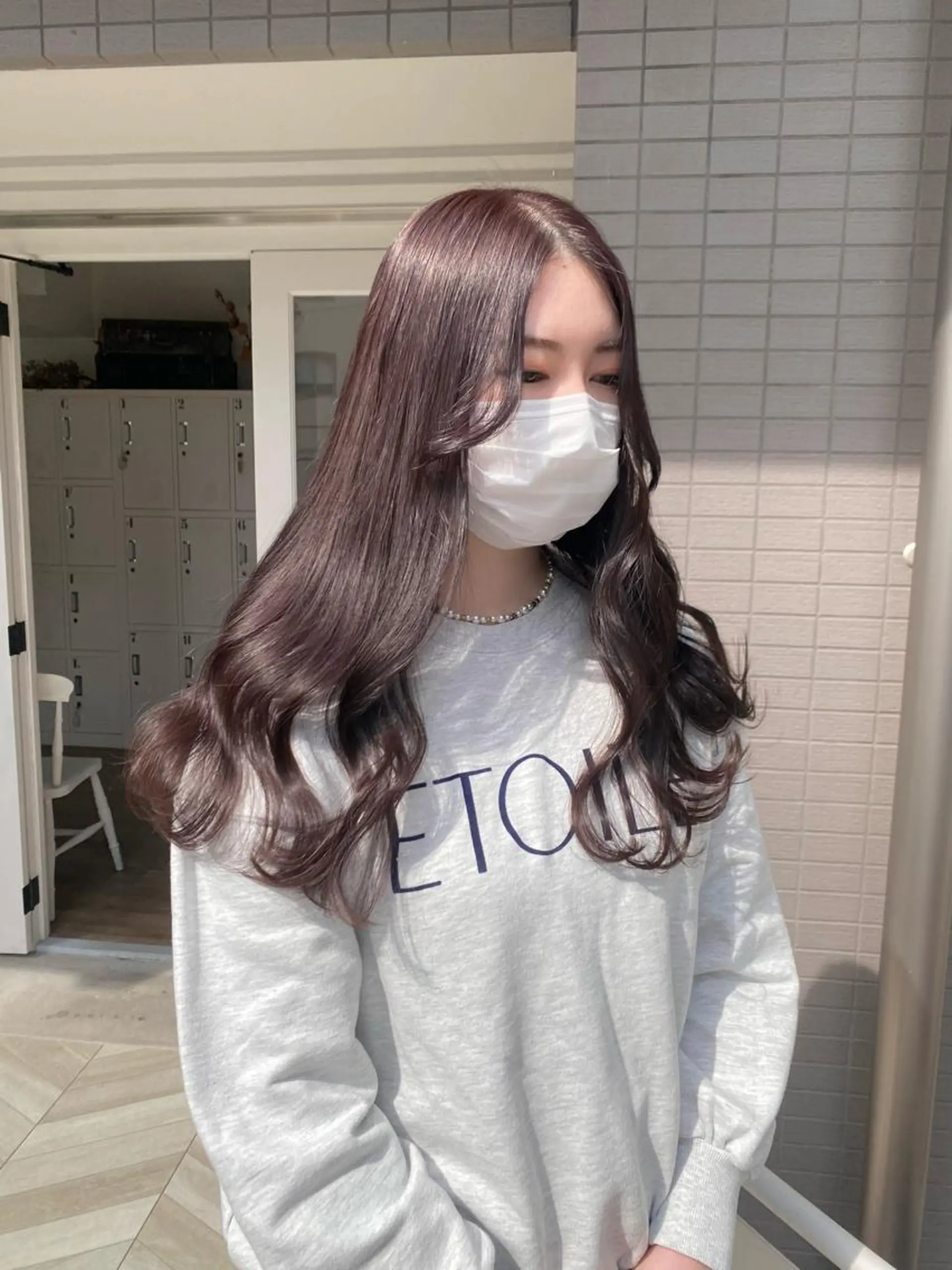 カラー ブリーチ ラベンダーカラー ヘアカラー トリートメント 🌷柔らかクリーミー 🤍kirari🌷のヘアスタイル