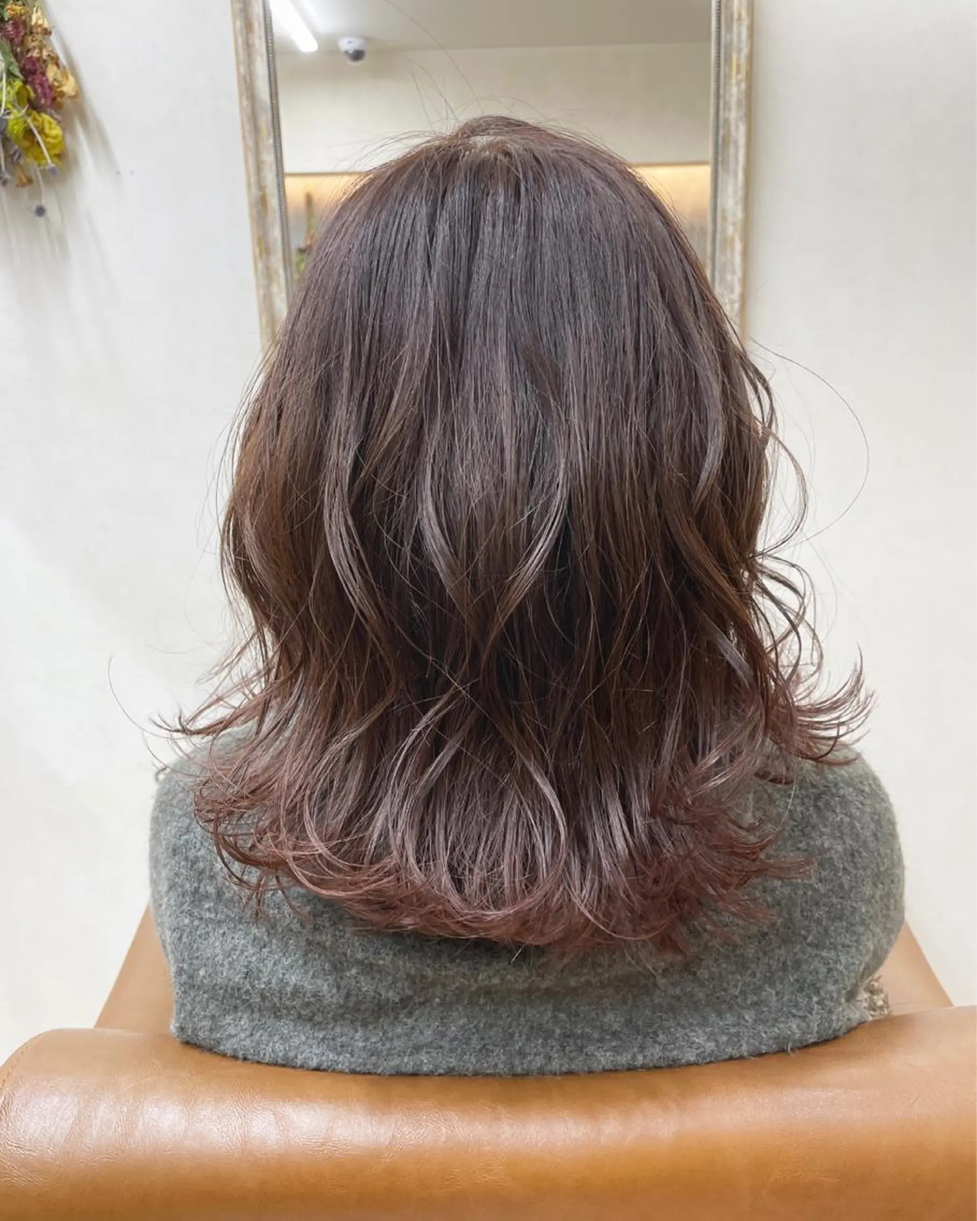 ミディアム カラー レッドカラー ヘアカラー トリートメント TOWA 野村　コウダイのヘアスタイル