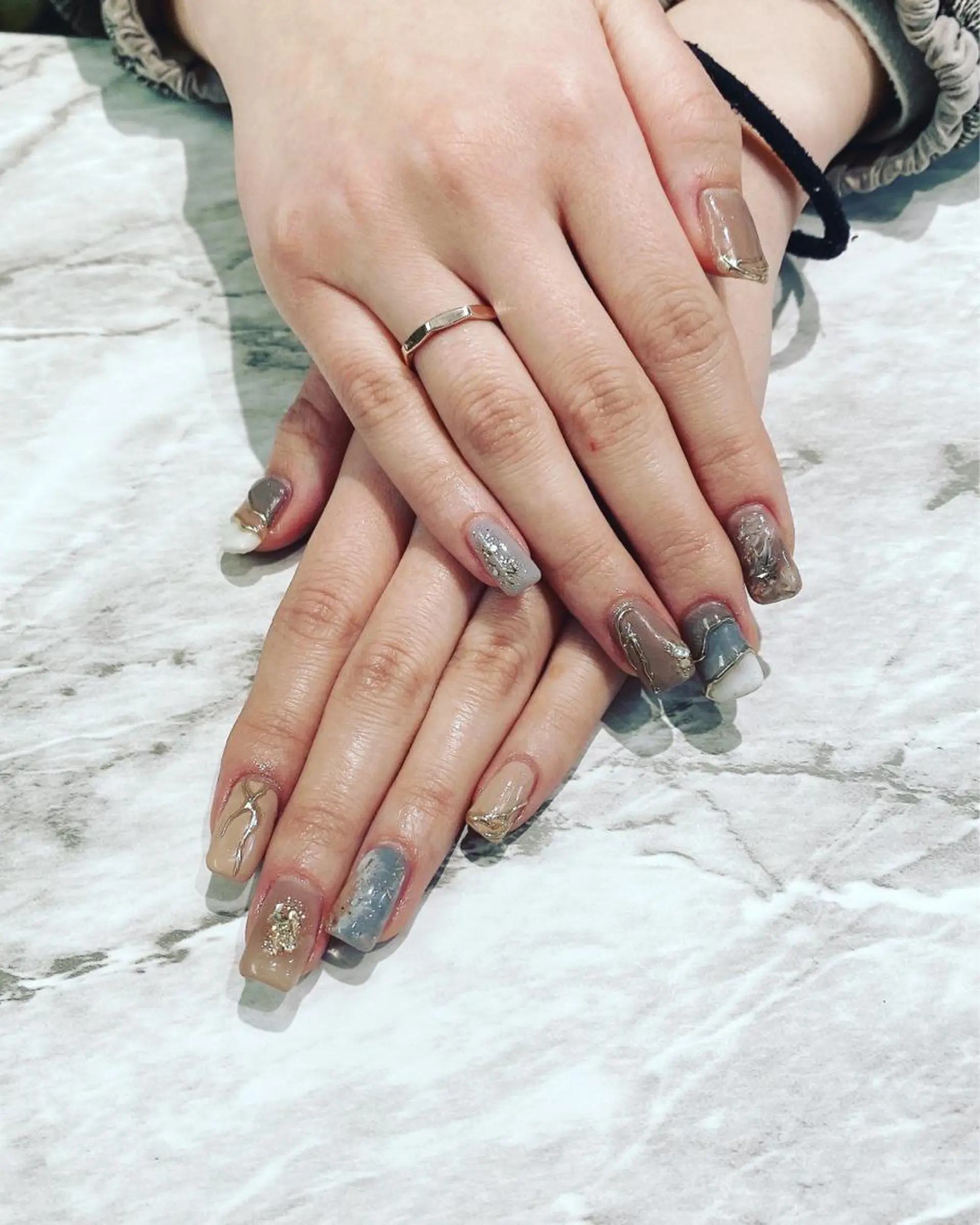 ネイル ニュアンスネイル ハンドネイル フットネイル ハンドケア nail salon  AlgeTy所属・✴︎:.｡. MAKI.｡.:✴︎のネイルデザイン