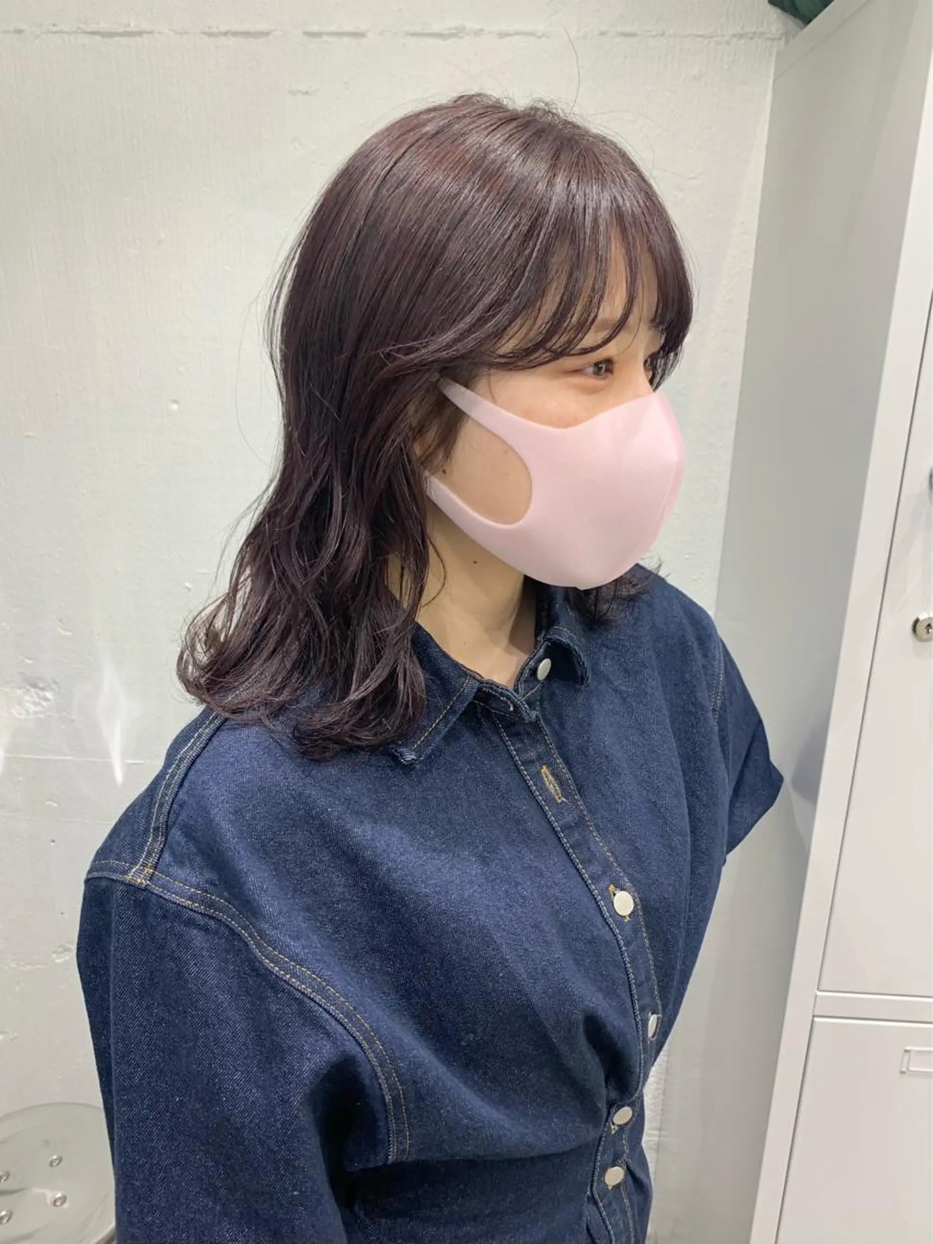 ミディアム カラー ヘアアレンジ カット ヘアカラー トリートメント ヘアセット ニュアンスハイトーン 🌙サイダサキのヘアスタイル