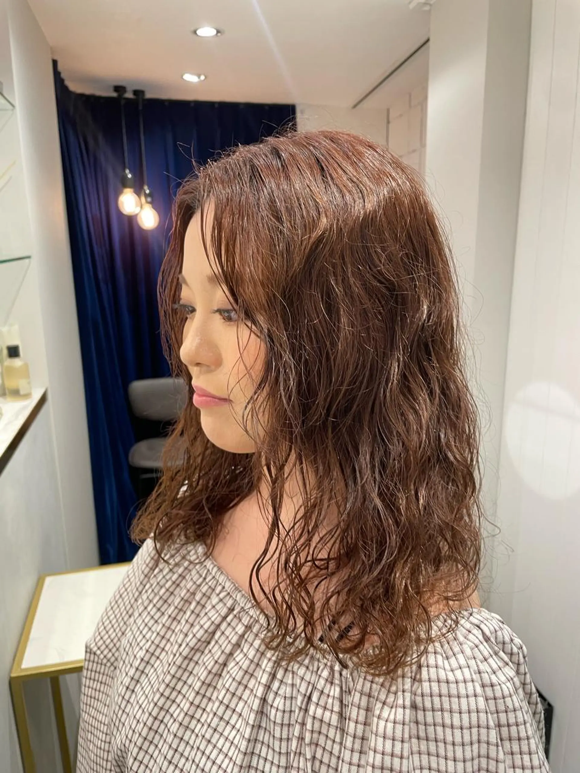 ロング パーマ 石川 優奈のヘアスタイル