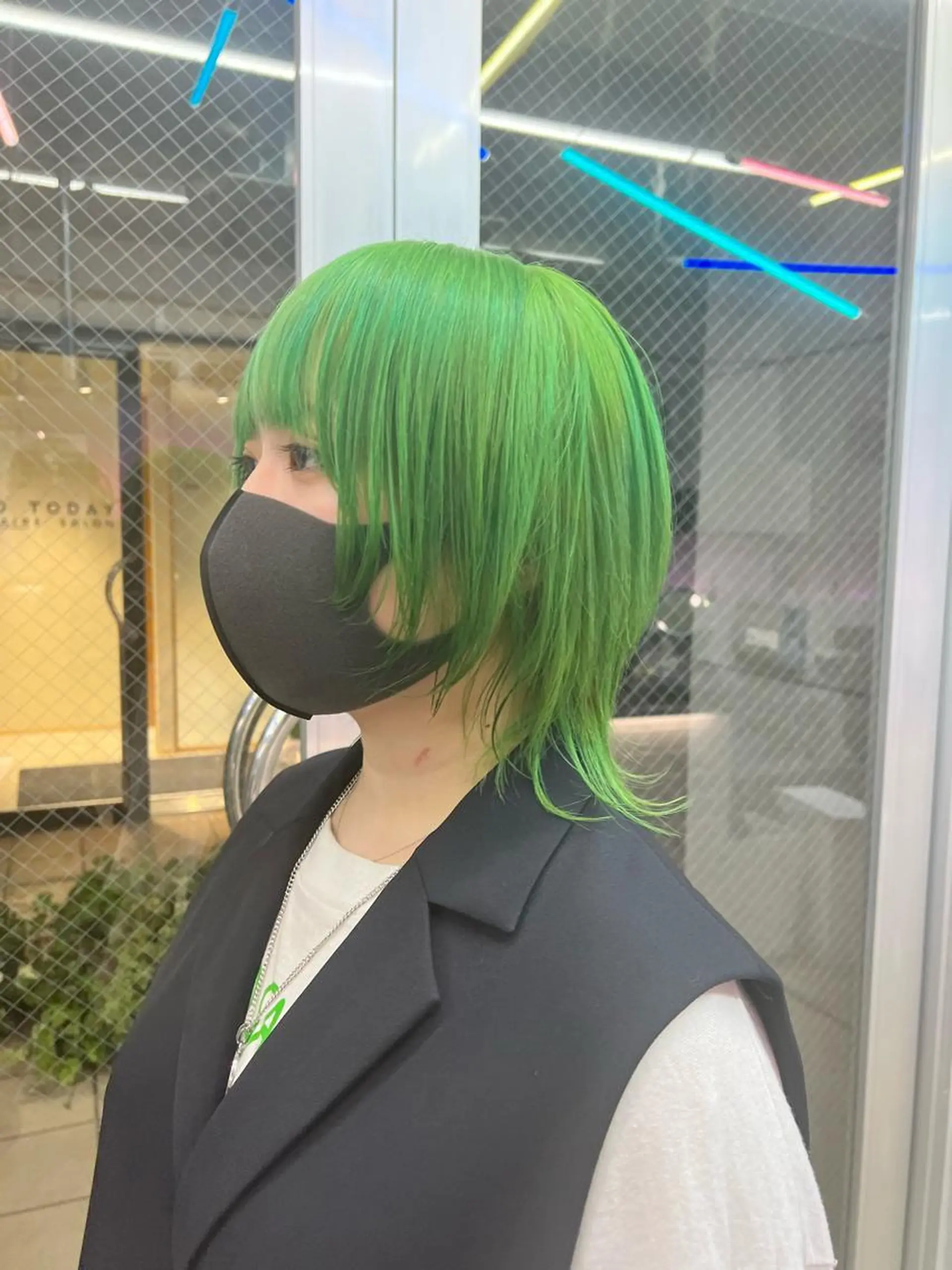 ミディアム カラー ヘアアレンジ カット ヘアカラー トリートメント ヘアセット 🐺ウルフの神🐺 /カラー/けいすけのヘアスタイル