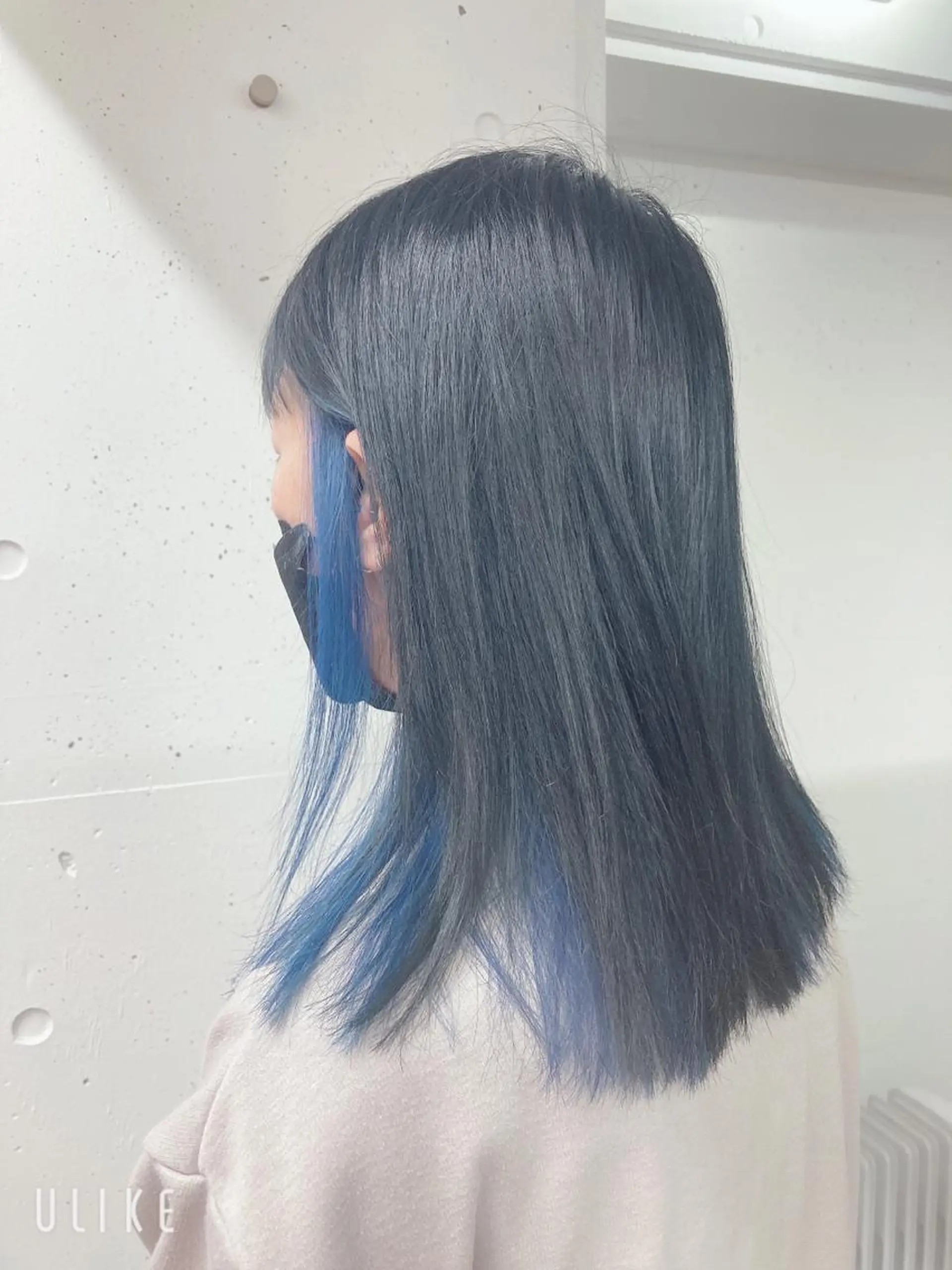 ミディアム カラー ブリーチ ブルーカラー ケアブリーチ ミルミー美容室所属・🦄💒💓齎藤 七海子🦄💒💓のマツエク・マツパデザイン