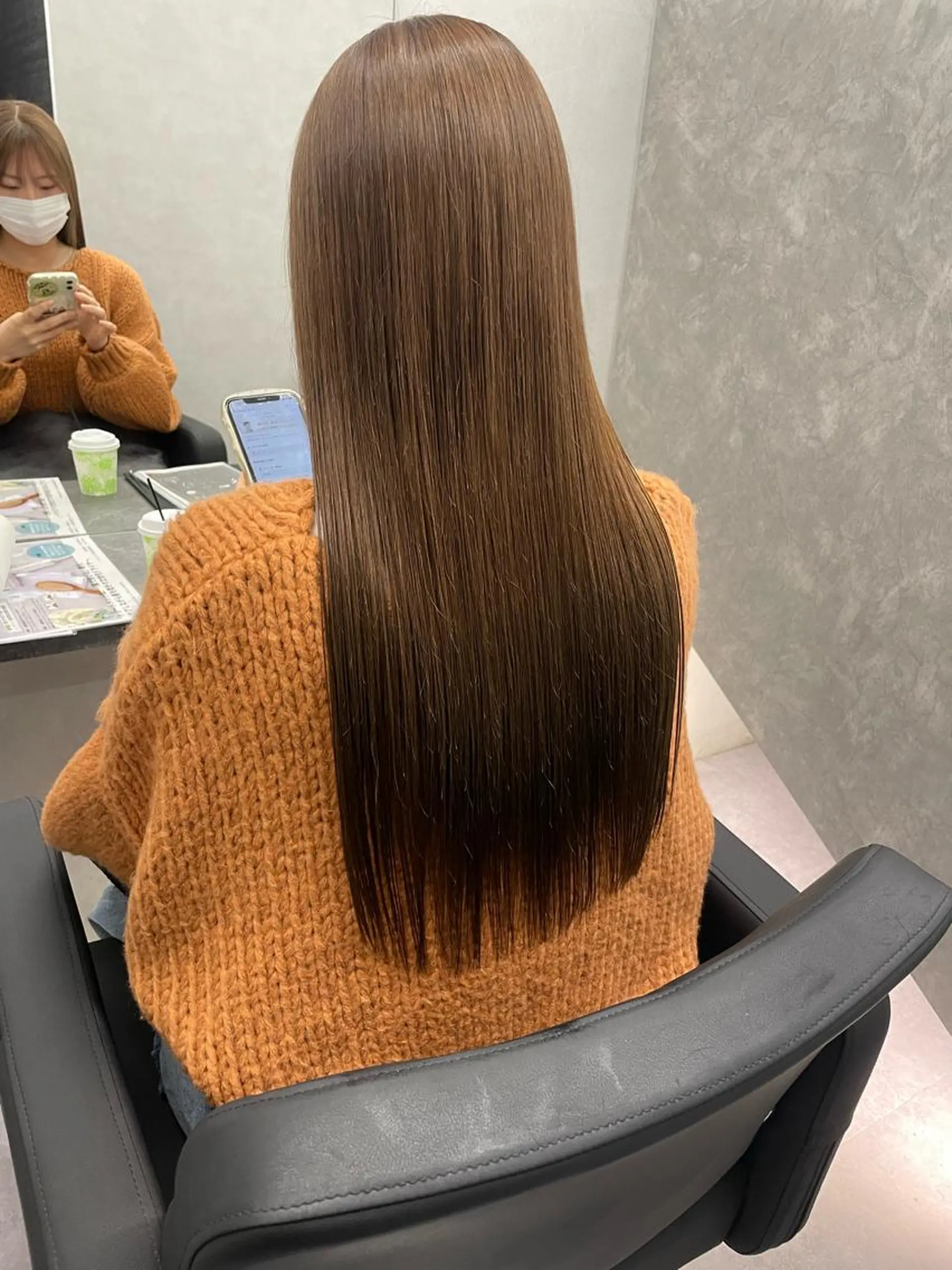 ロング アッシュ ピンクブラウン ピンクラベンダー レッドブラウン ボブ ikuma/ ミルクティーのヘアスタイル
