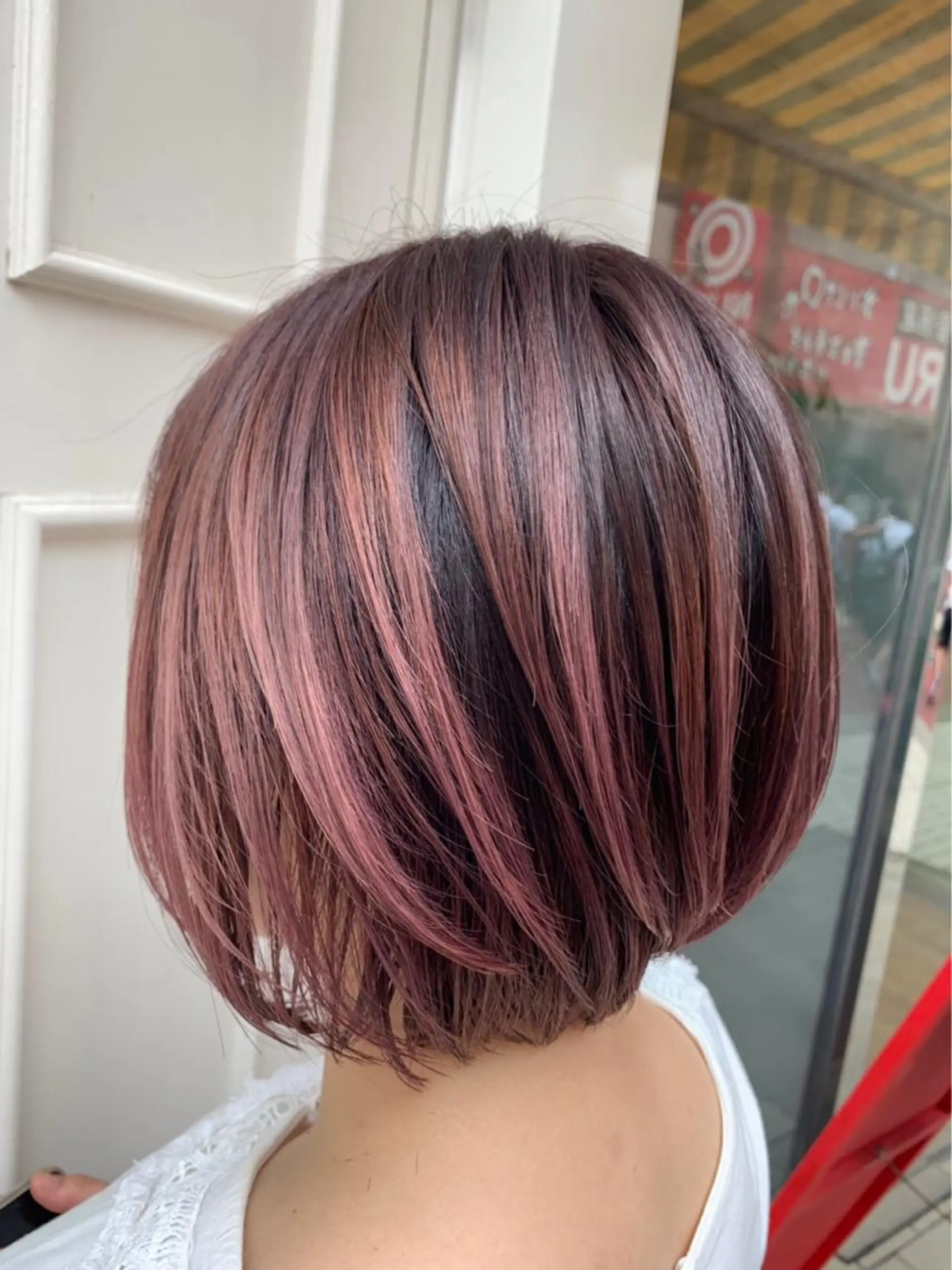 ショート カラー カシス ピンクカラー 🫟Blanco🫟 Color&Careのヘアスタイル