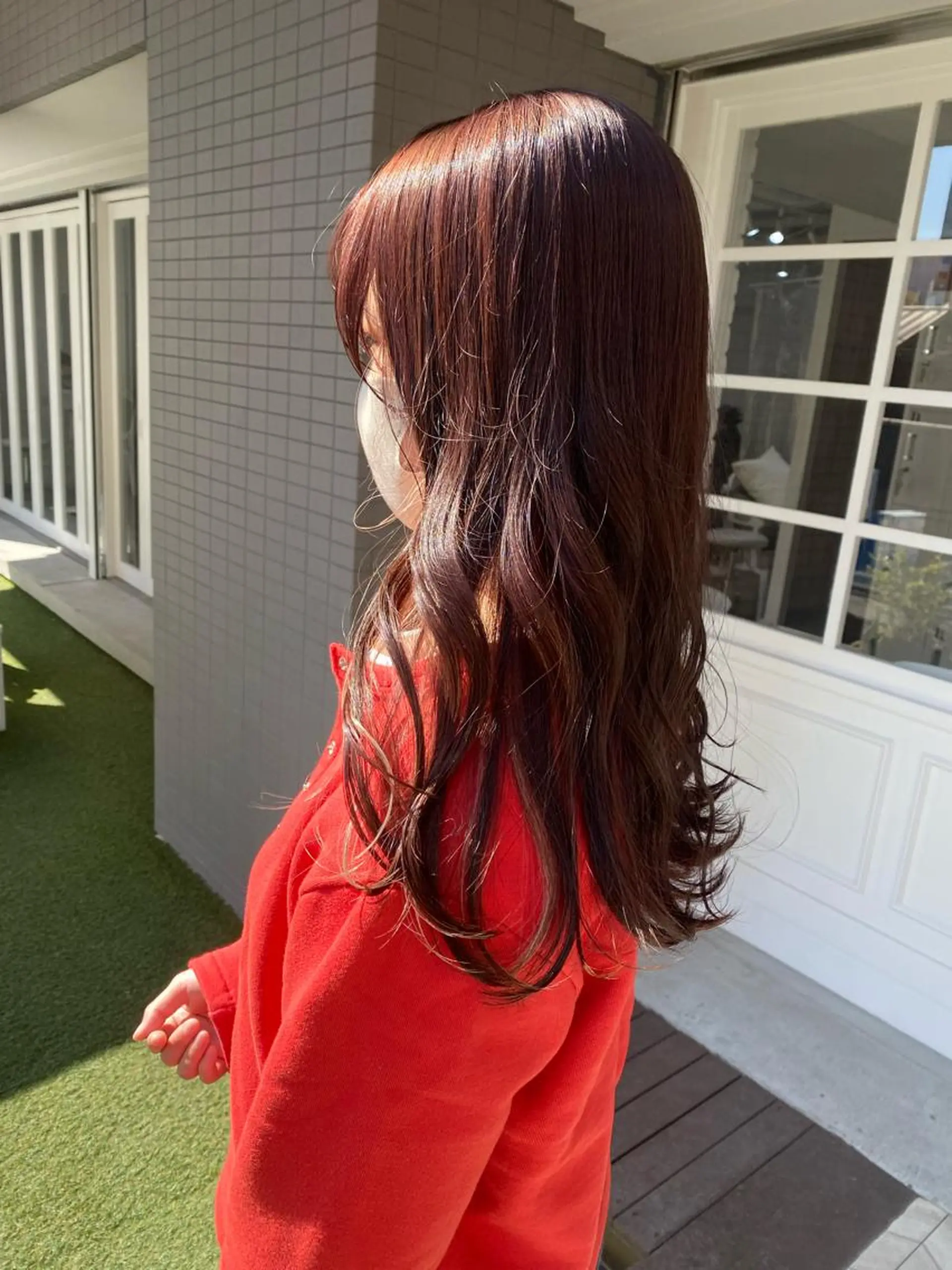 ロング カラー ヘアアレンジ ヘアカラー トリートメント あおい 🍒暖色カラーのヘアスタイル
