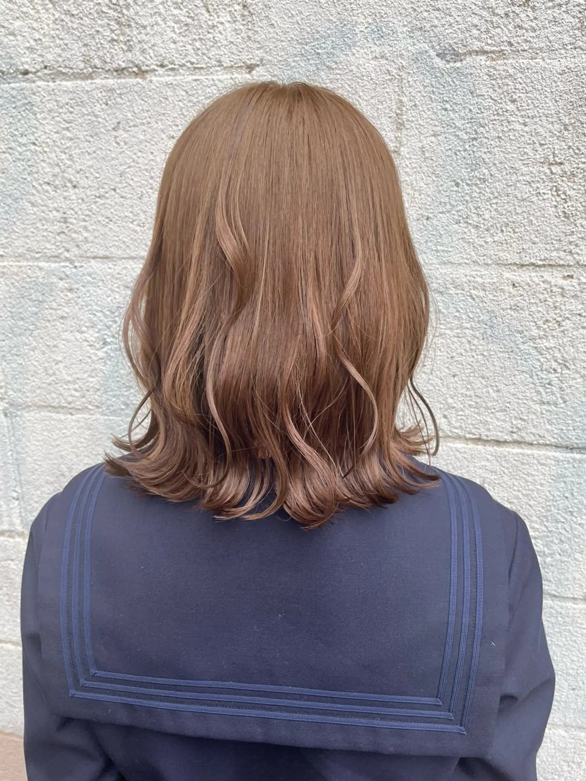 ミディアム カラー ブリーチ ブリーチなしカラー ヘアカラー トリートメント ヘアアレンジ にいた　かづしげのヘアスタイル