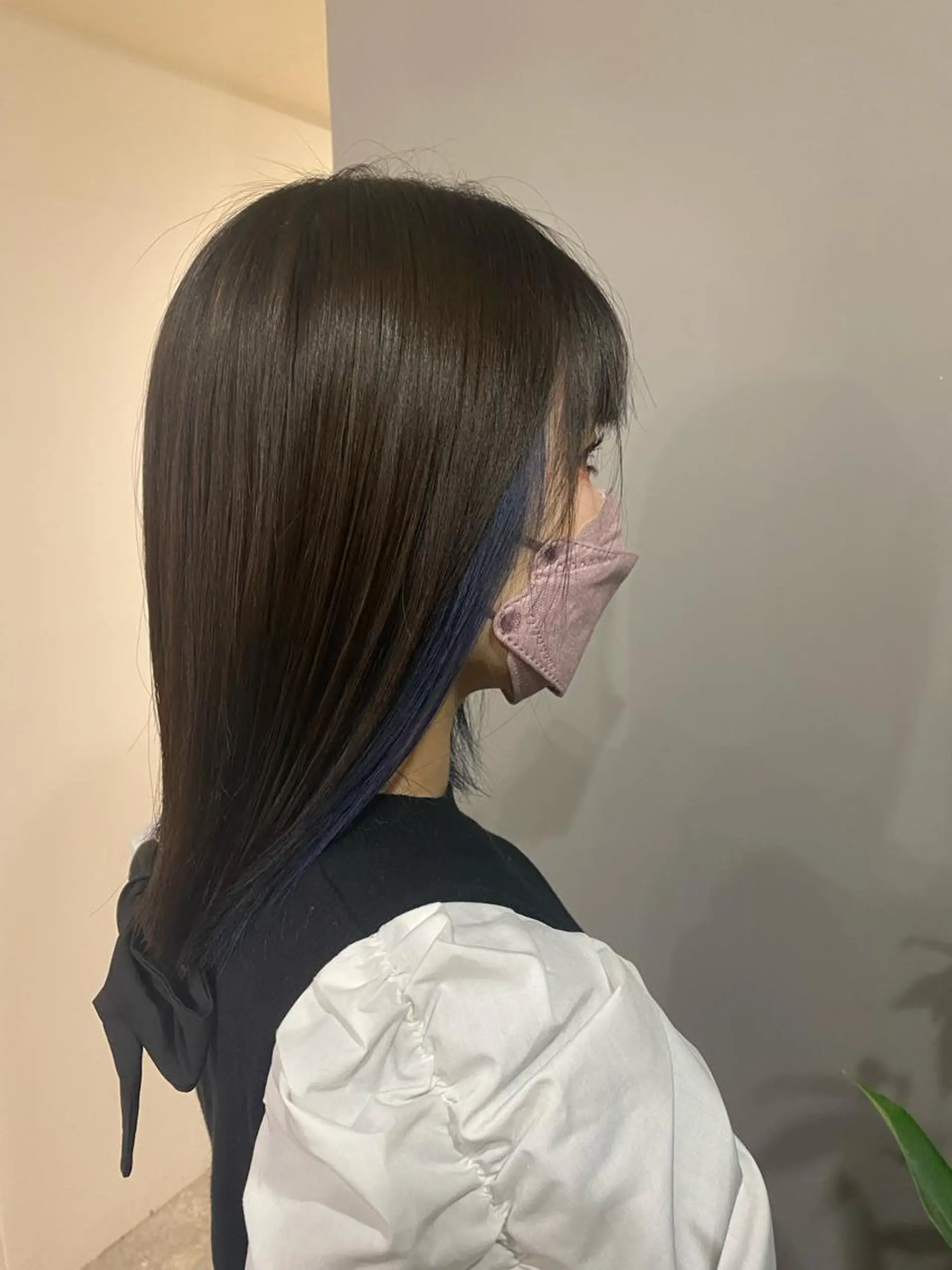 ミディアム カラー ヘアアレンジ ブリーチ イヤリングカラー ヘアカラー ボブ /ニュアンス/ satomi🧸💖のヘアスタイル