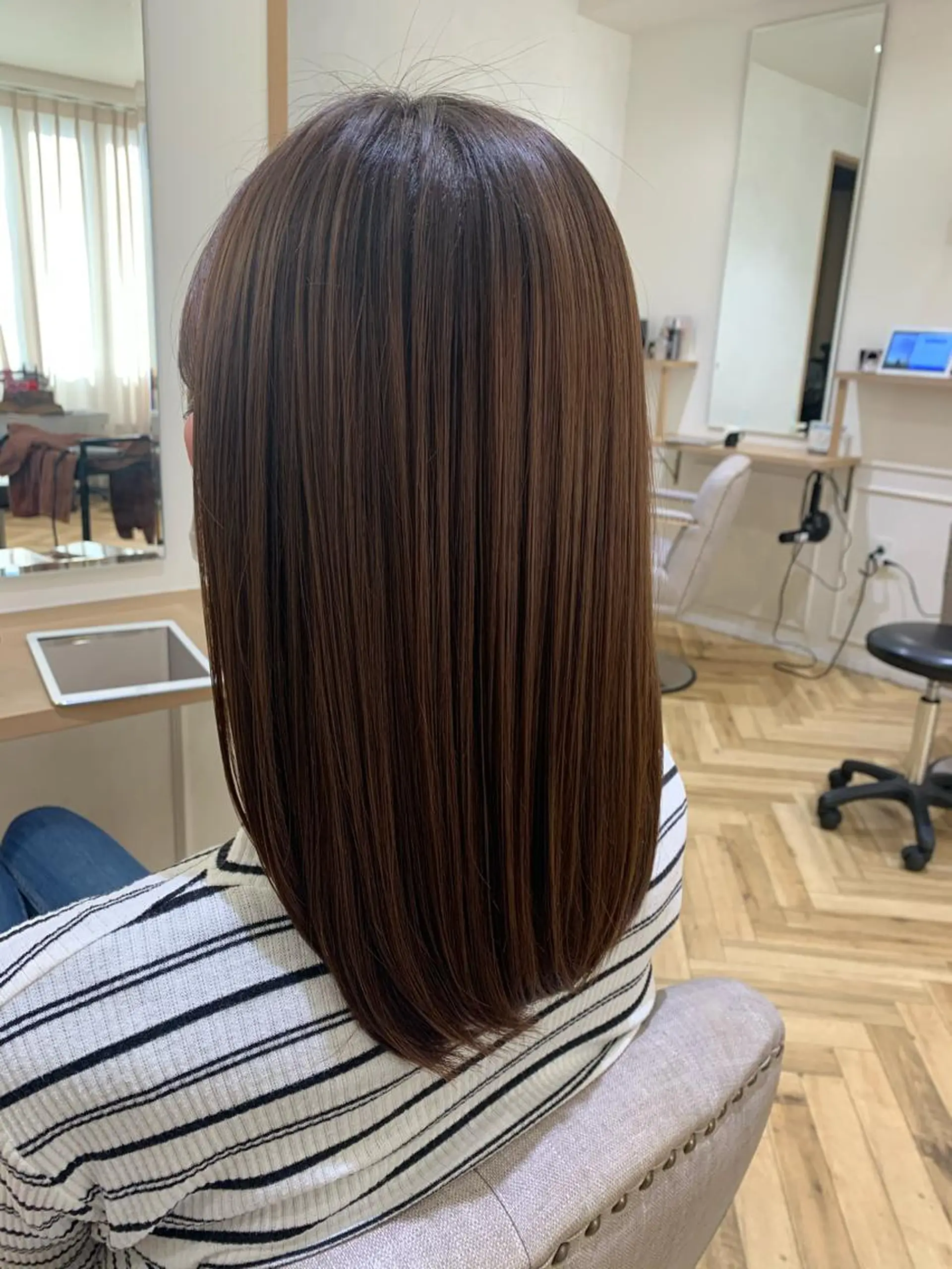 ミディアム カット トリートメント 韓国ﾍｱ&ｼｮｰﾄ ボブ💜桑原のヘアスタイル