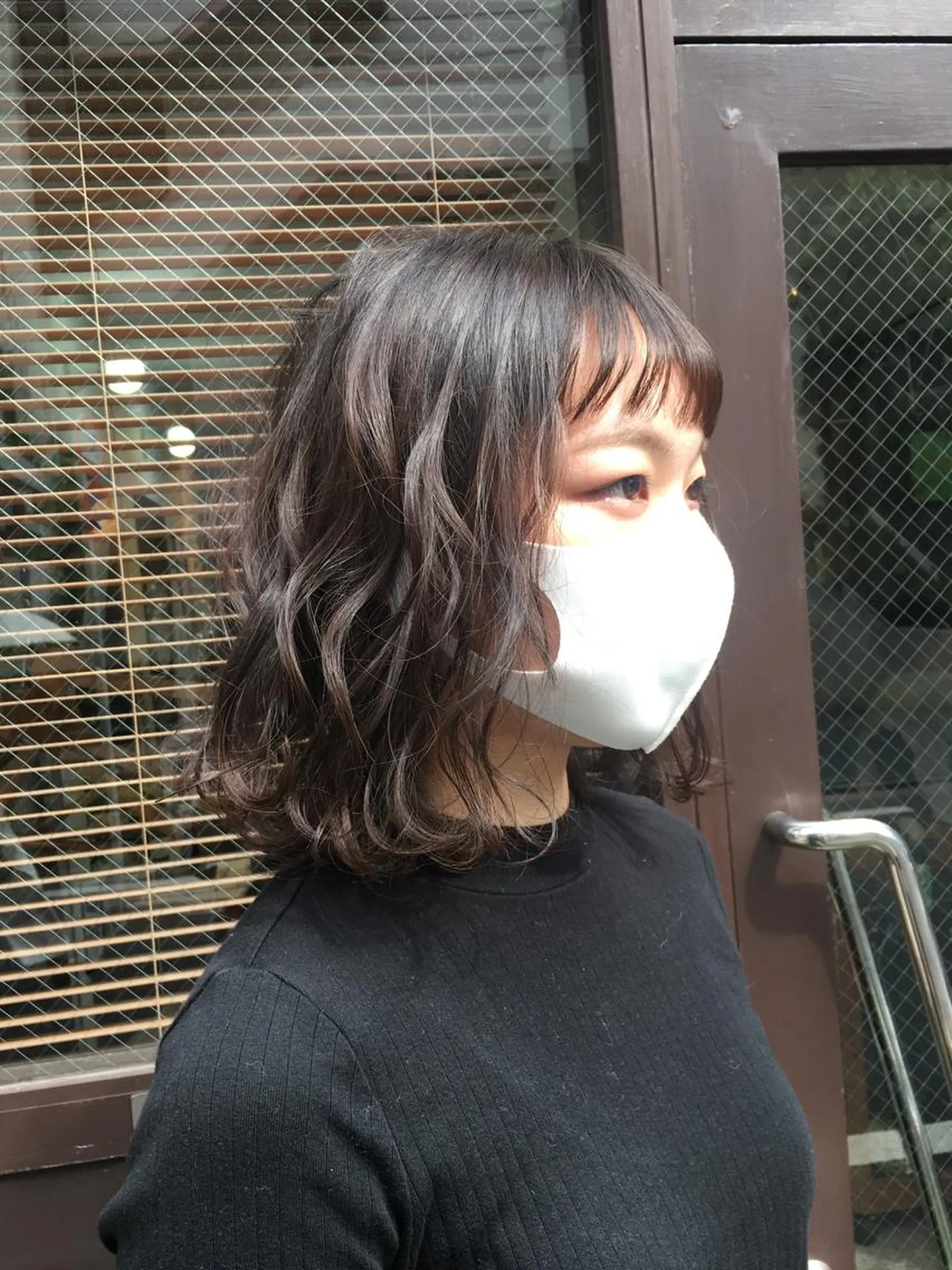 ミディアム カラー パーマ ヘアアレンジ 寺門 達也のヘアスタイル