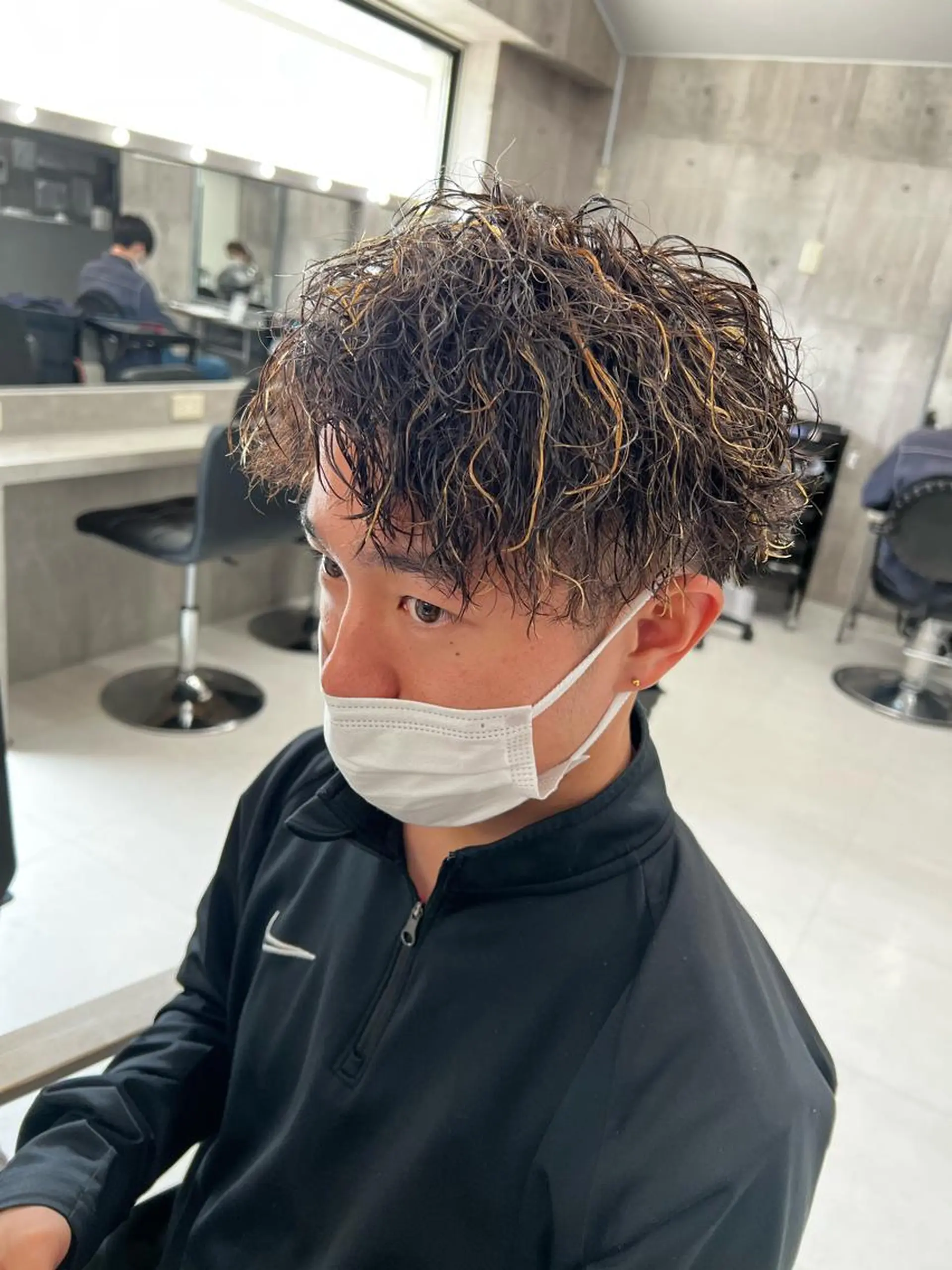 ショート パーマ メンズ カット メンズカット/波巻き TAKUMAのヘアスタイル