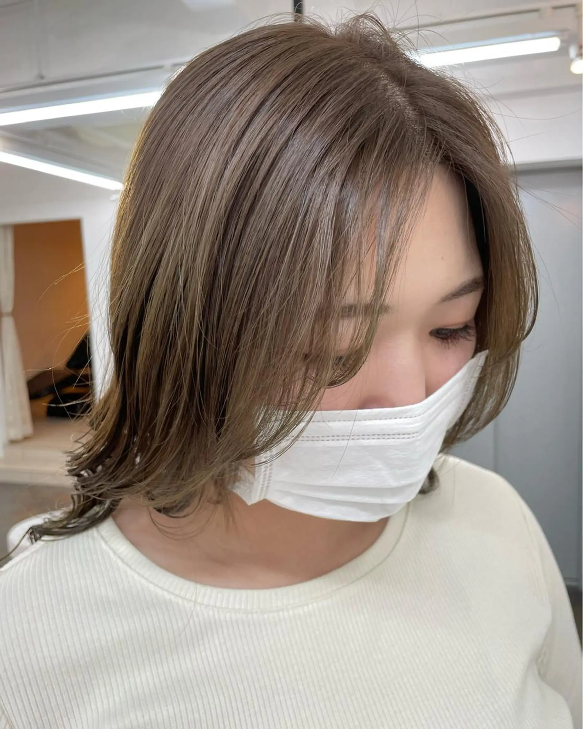 セミロング ヘアカラー トリートメント 🌼たけや みのり🌿のヘアスタイル