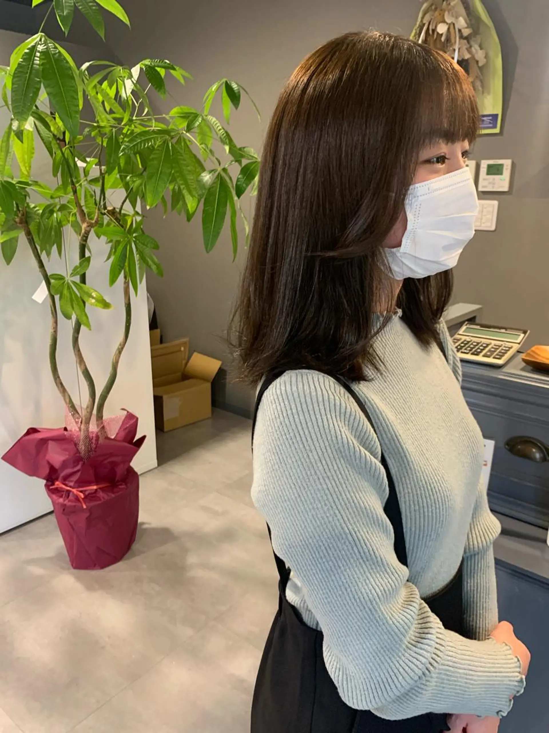 セミロング 韓国風カラー 韓国風ヘア ヘアカラー トリートメント CIEL香椎店所属・ＳＨＵ ＮＴＡのヘアスタイル
