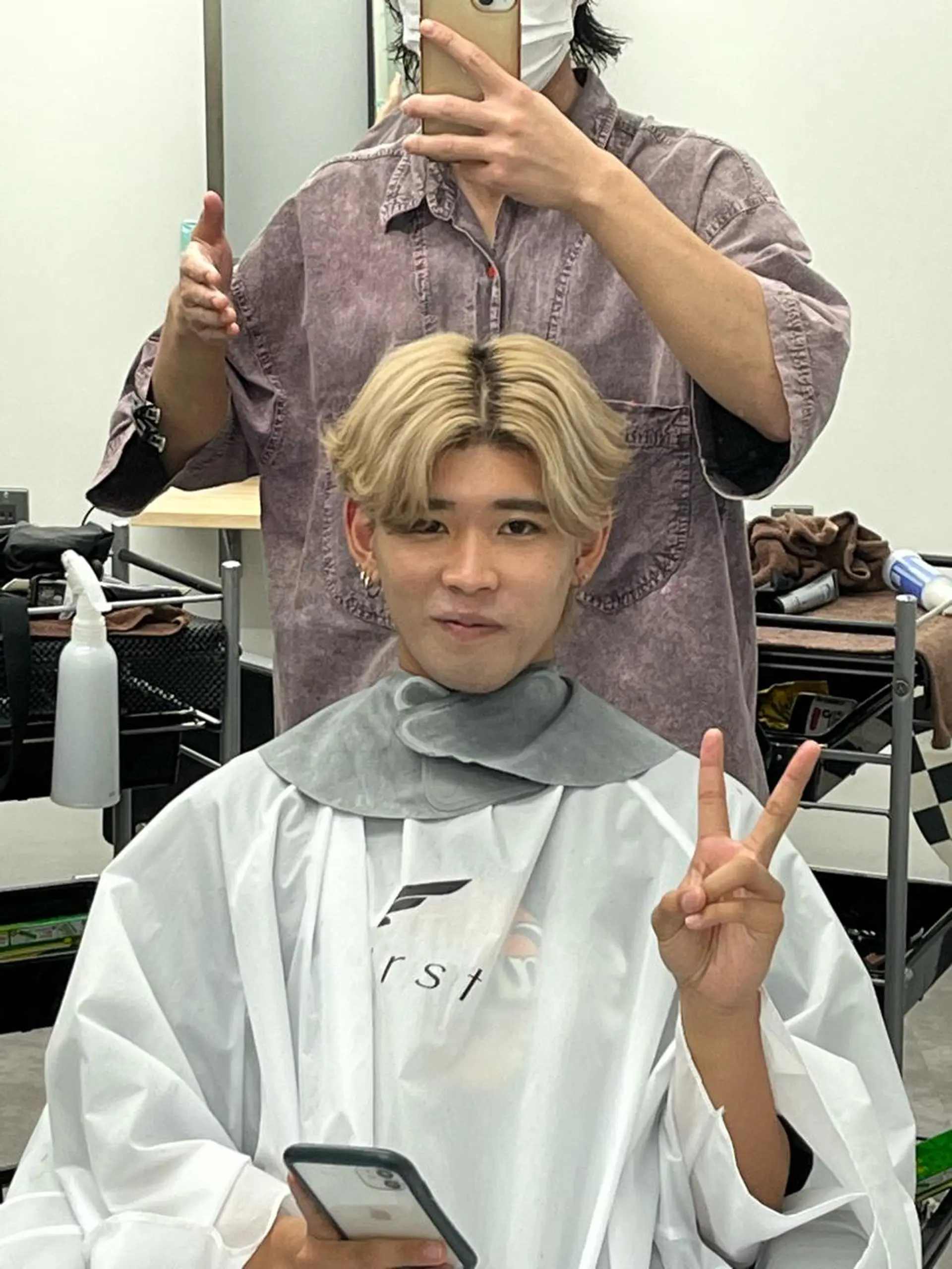 ミディアム メンズ センターパート メンズウルフカット ウルフカット カット トリートメント Men's hair salon　FIRST所属・釜谷 健二郎のヘアスタイル