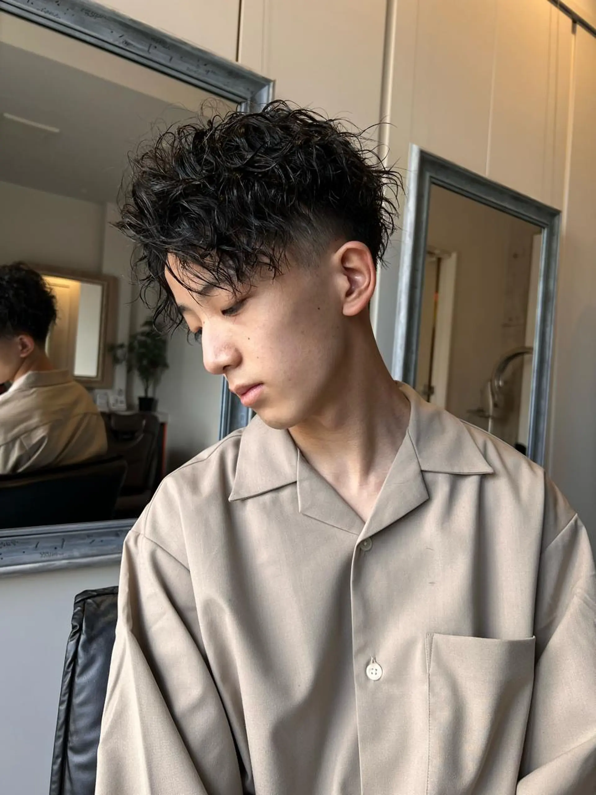パーマ メンズ カット パーマ GO TODAY シェアサロン  名古屋店所属・守屋 智紀のヘアスタイル