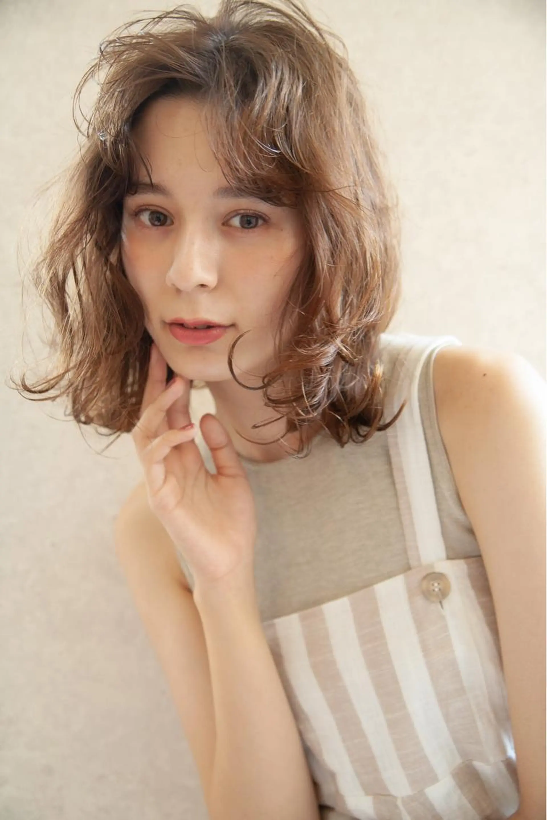 ミディアム カラー パーマ カット ヘアカラー トリートメント ヘッドスパ 💈LuTa💈_ 公式_NewOpenのヘアスタイル
