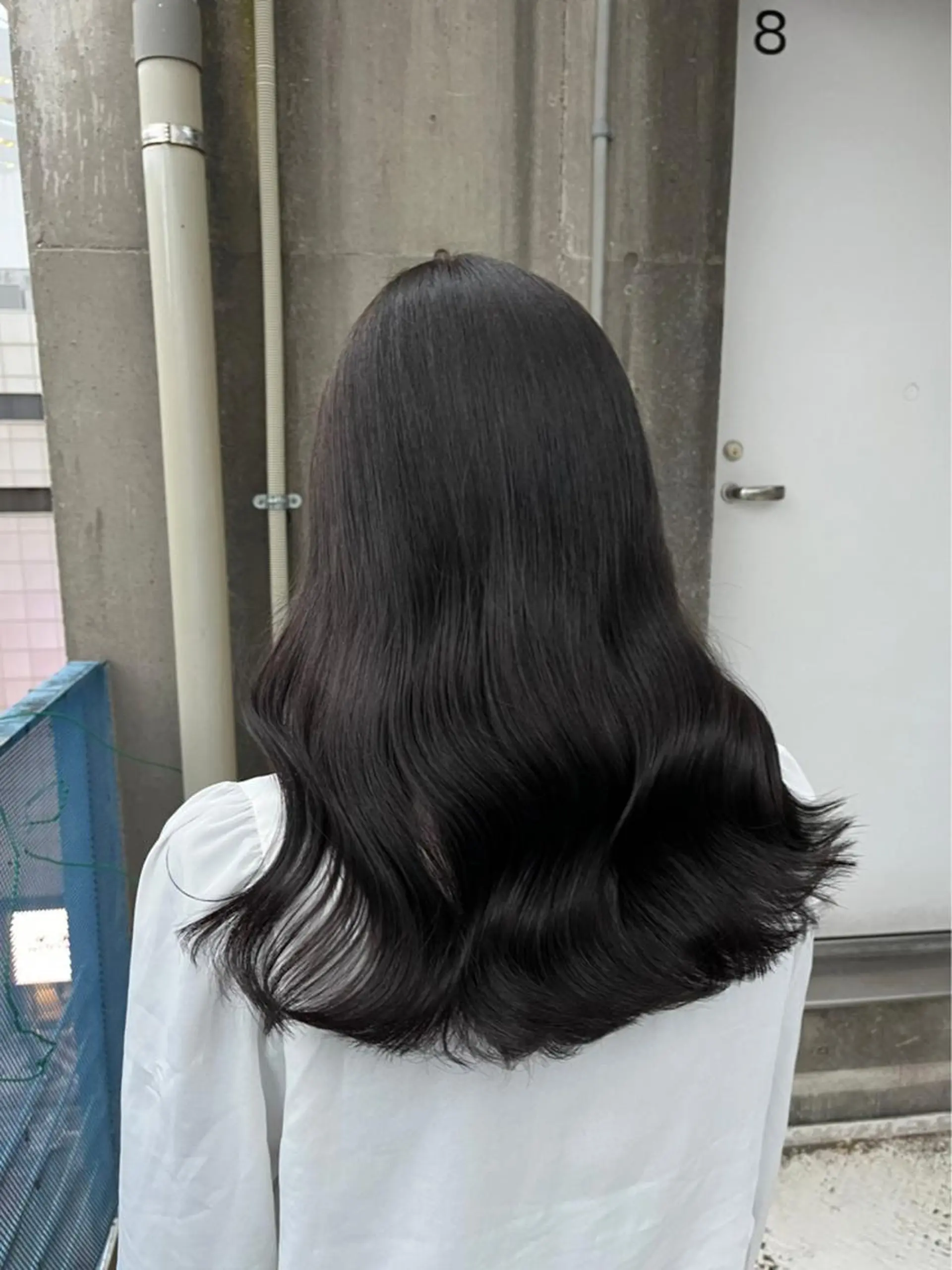 ロング カラー ダークグレー ダークグレージュ グレージュ 原宿/ハイトーン/ デザインカラー/のヘアスタイル