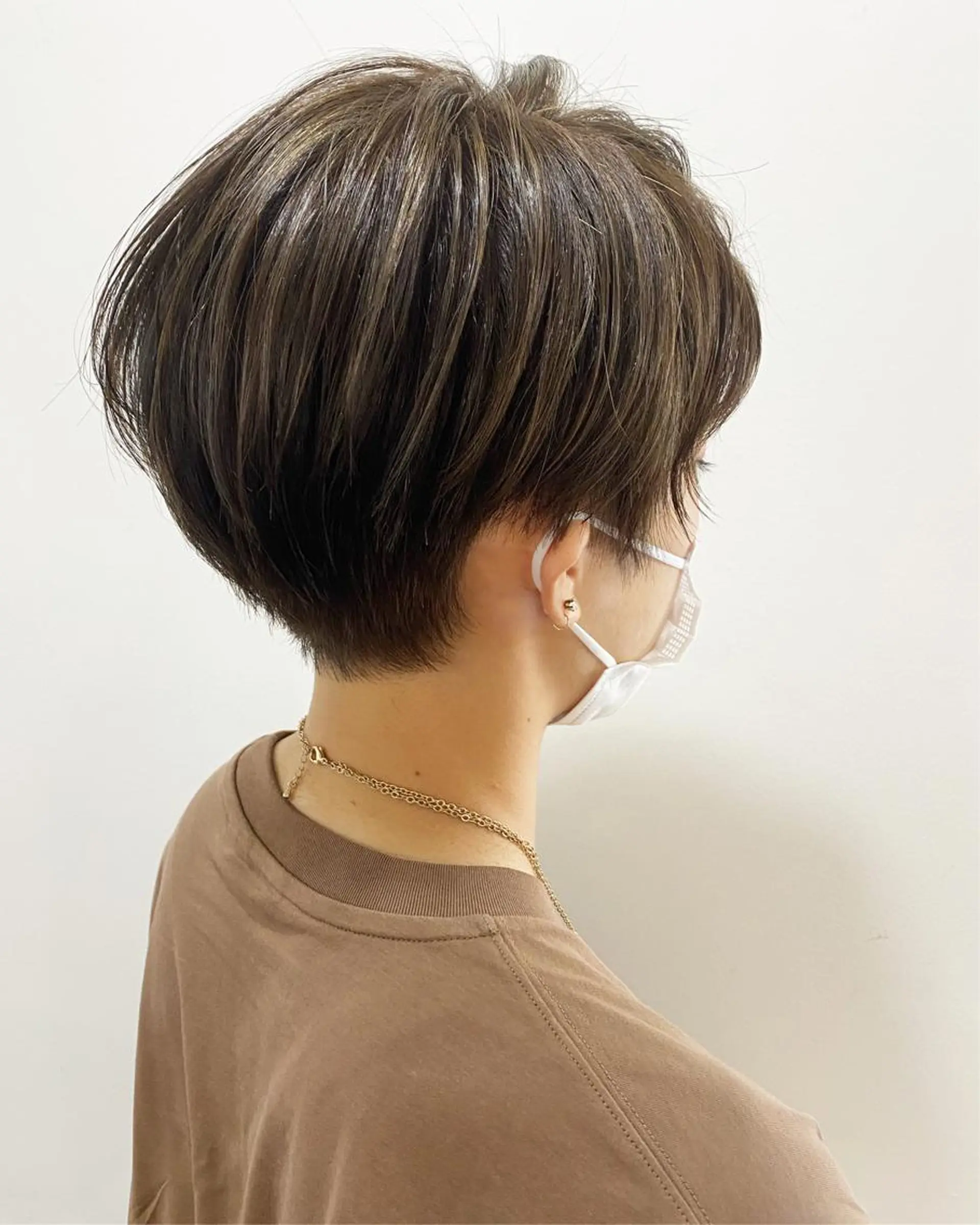 ショート カラー ハイライトカラー ハイライト ショートヘア カット ヘアカラー フラム所属・WATANABE MISAKIのヘアスタイル