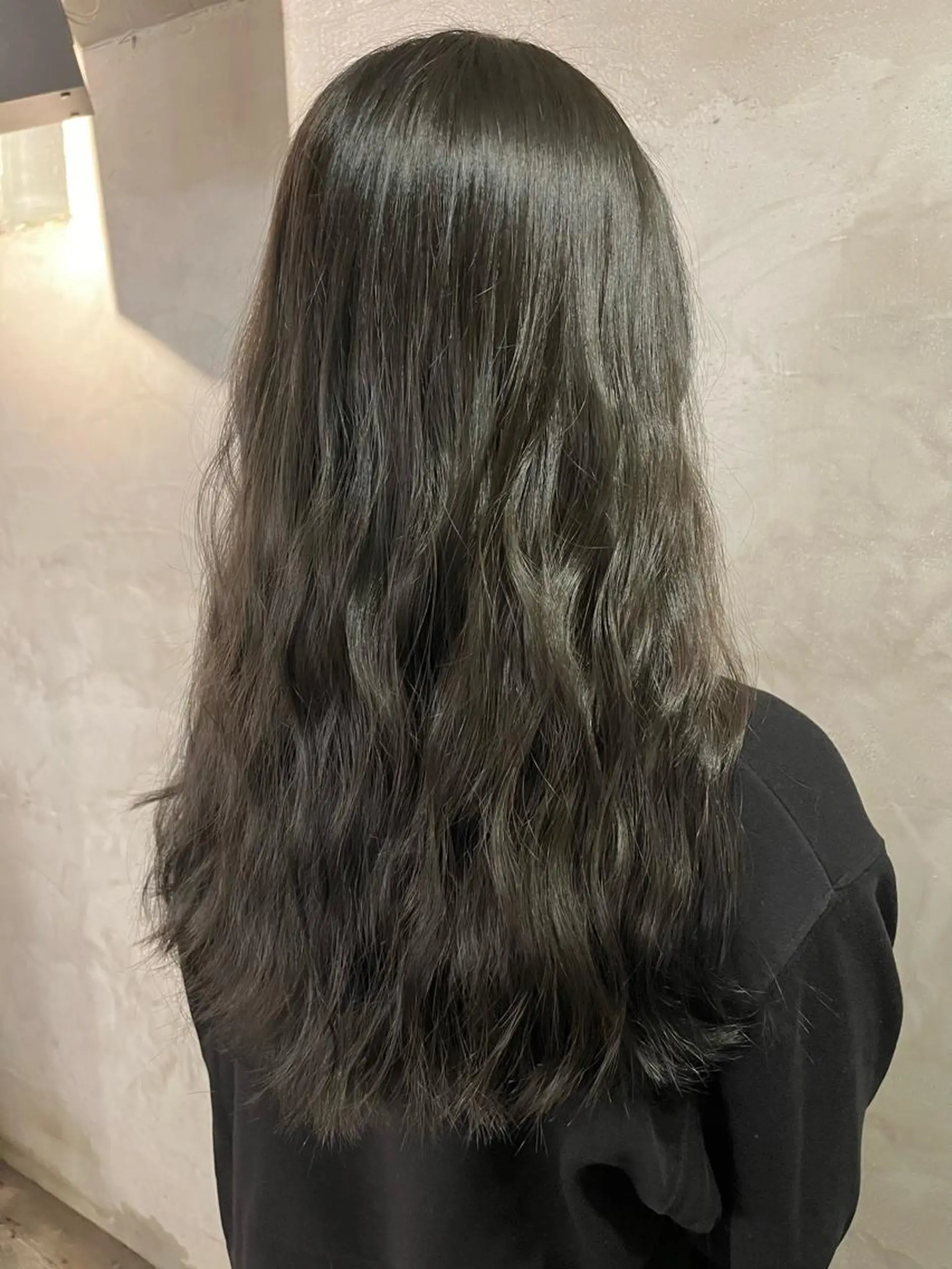 ロング カラー ブルーカラー ブルーグレー FUJINO RYOのヘアスタイル