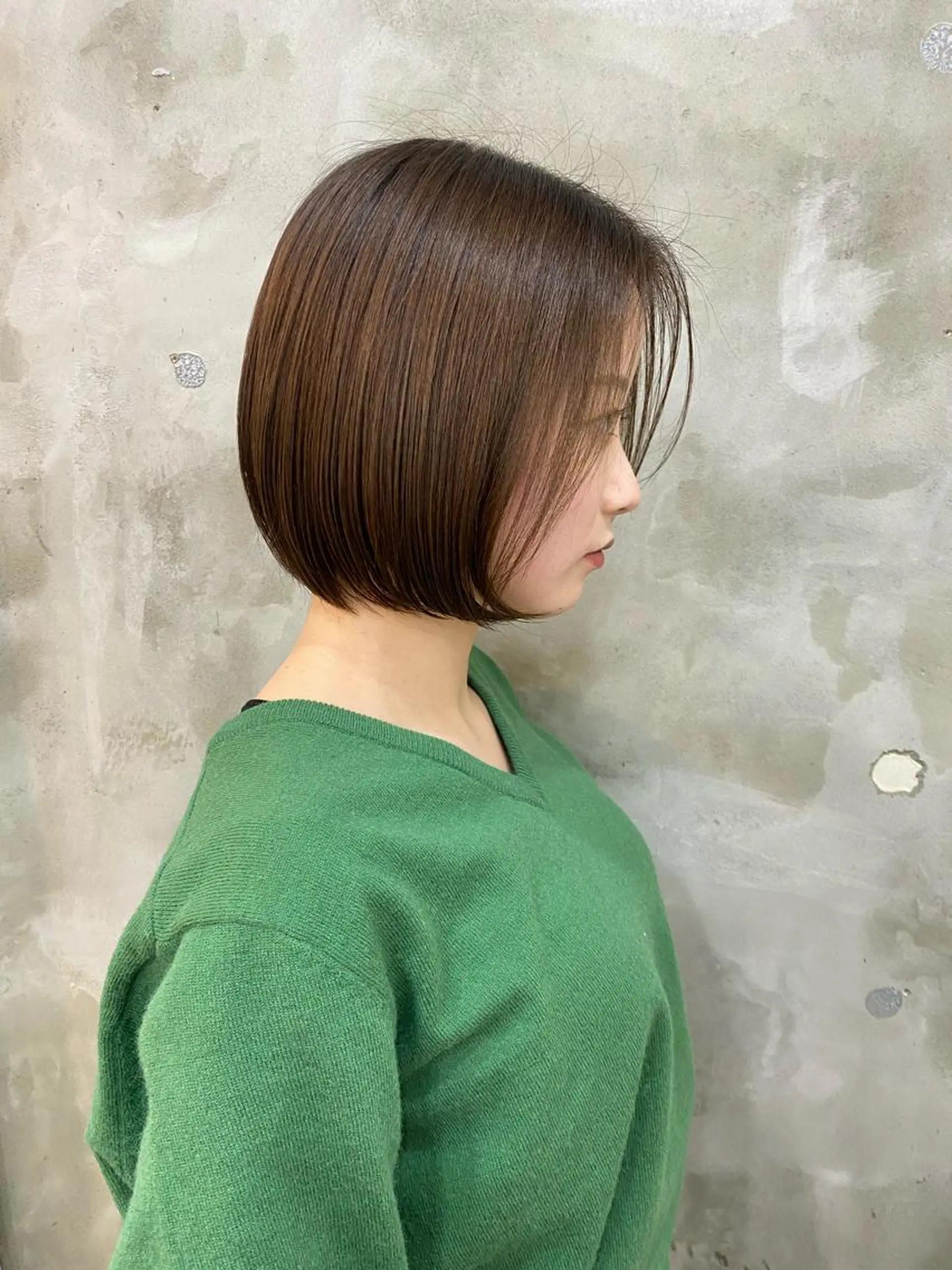 ショート 切りっぱなしボブ ボブ 志賀 あずみのヘアスタイル
