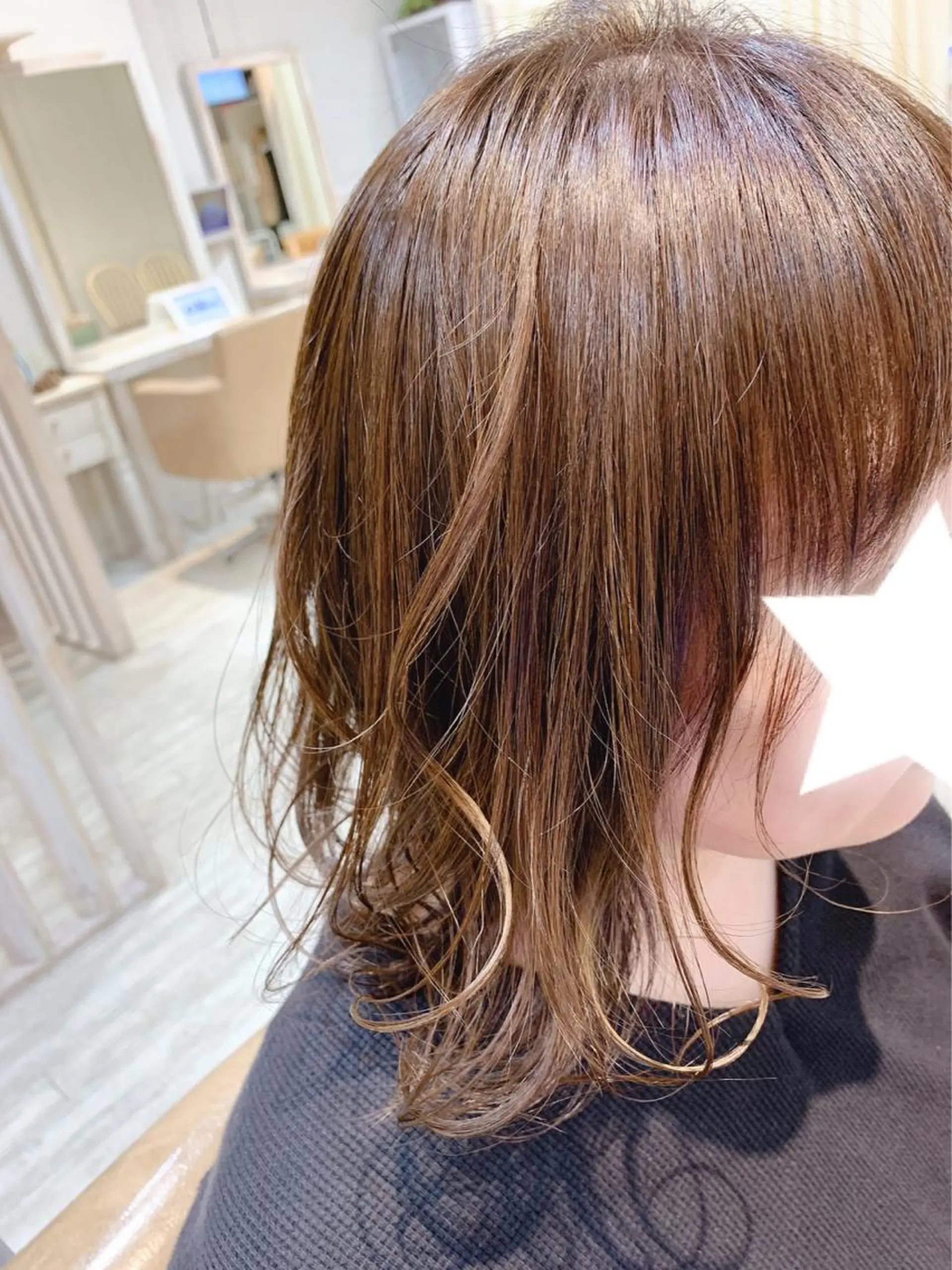ミディアム カラー ハイライトカラー ハイライト if所属・大崎if ほりはるかのヘアスタイル