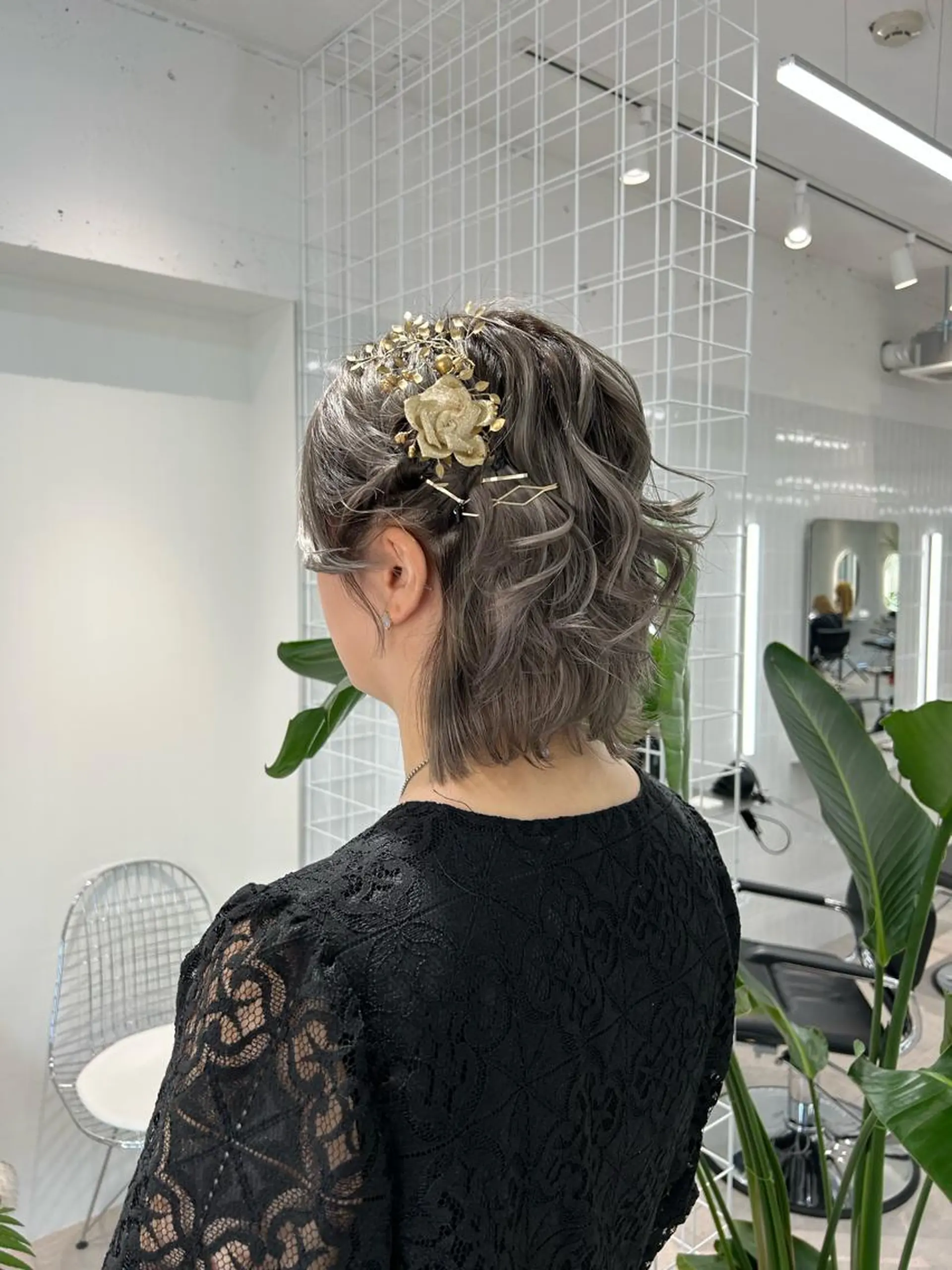 ショート カラー ヘアアレンジ 卒業式ヘアセット🎀 ヘアアレンジのヘアスタイル