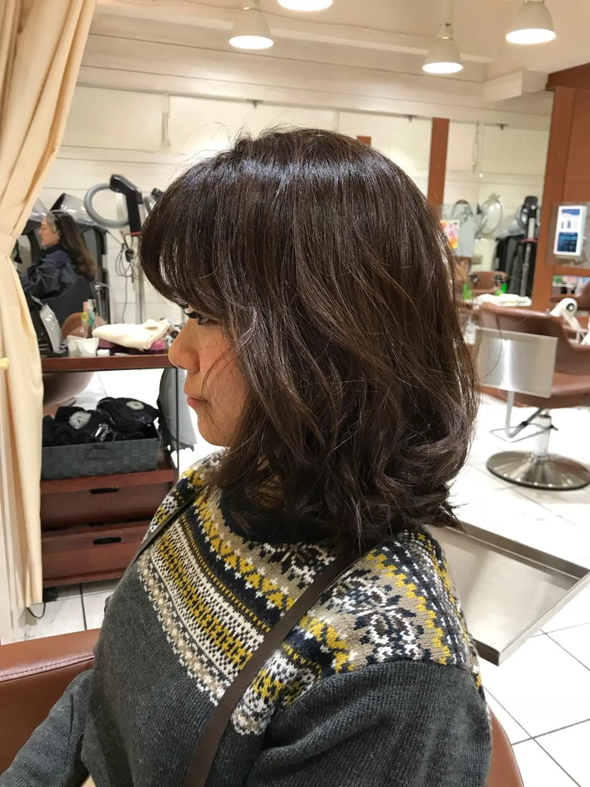 ミディアム カラー ヘアアレンジ テラモト カズヨシのヘアスタイル