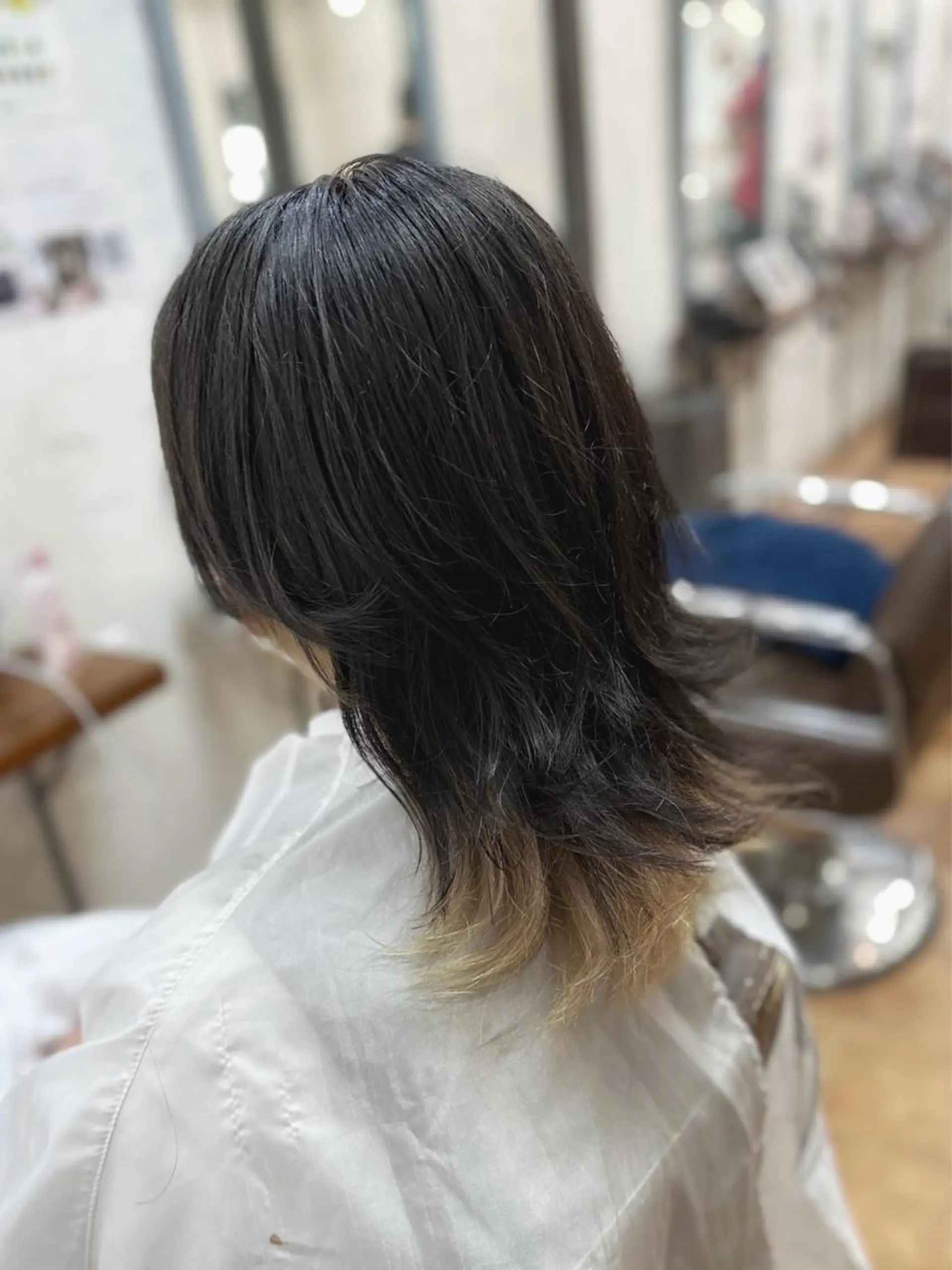 セミロング カラー メンズパーマ 本多のヘアスタイル