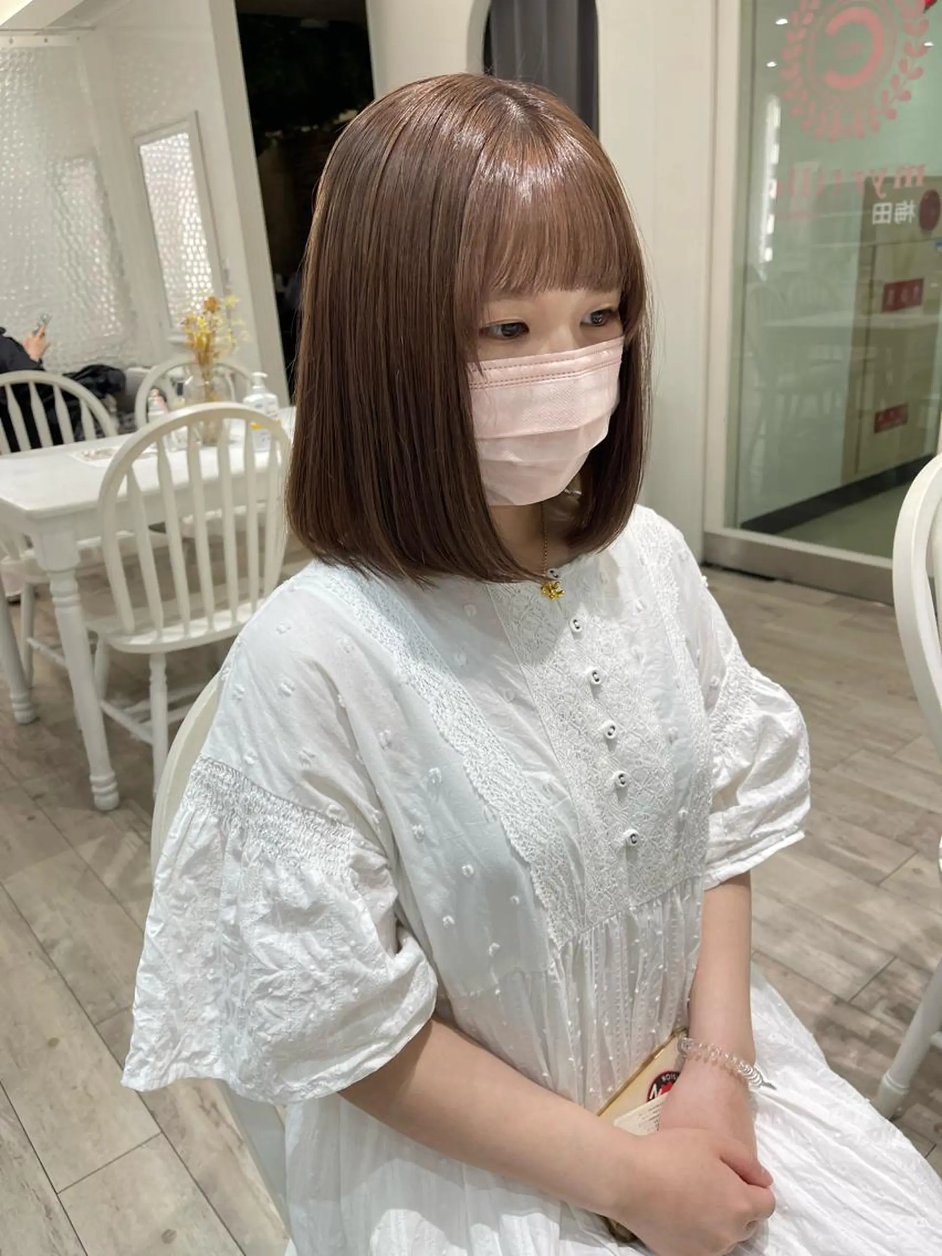 カラー ベージュカラー ブリーチ ココアベージュ ラベンダーカラー 色落ちまで可愛く✨ モテカラー別所好葉のヘアスタイル