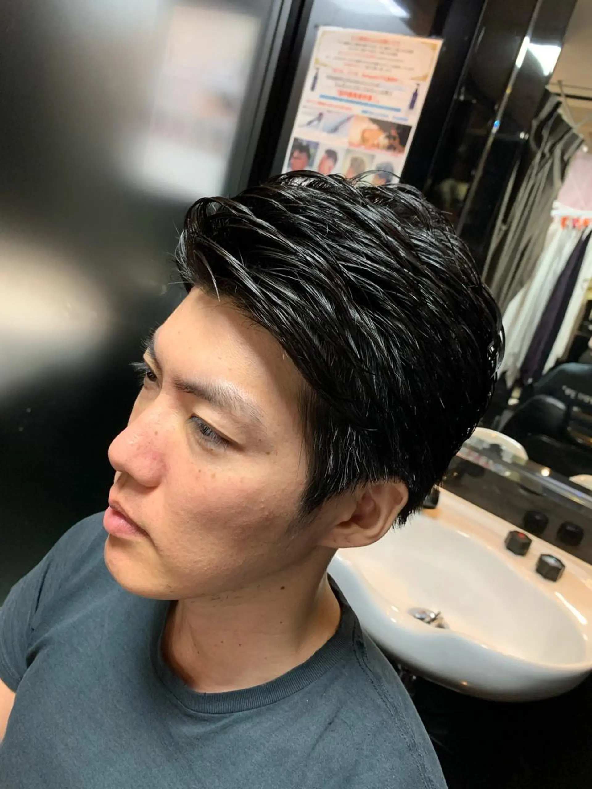 ショート パーマ メンズ ヒロ銀座 バーバーショップ神楽坂所属・ひらお あおとのヘアスタイル