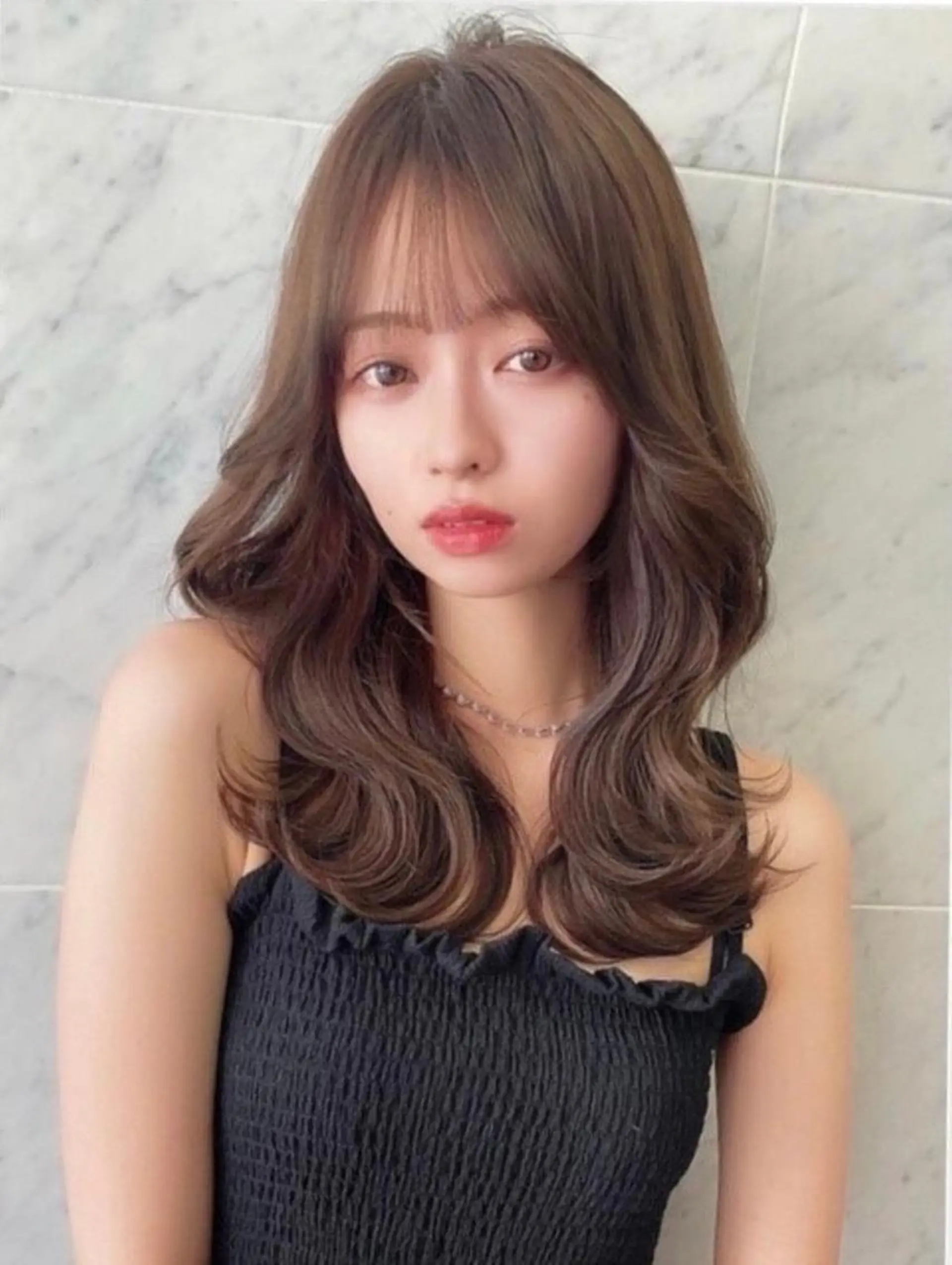 セミロング カラー カット ヘアカラー トリートメント 新宿/髪質改善/艶髪 韓国ヘア/大重聖斗のヘアスタイル