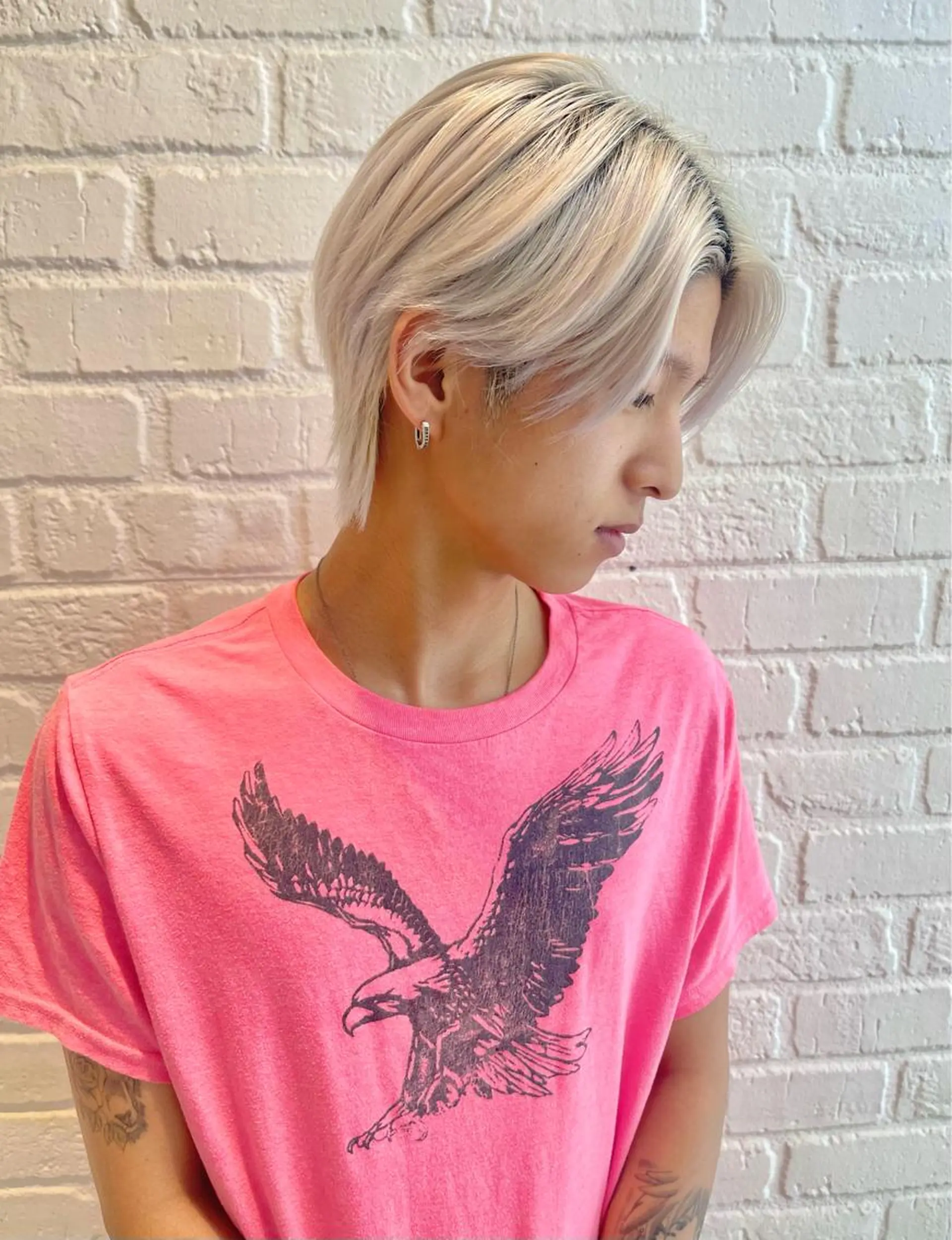 ショート カラー パーマ メンズ 似合わせカット ストレートパーマ DAISYindexhair大島店所属・ナカ ヒサシのヘアスタイル