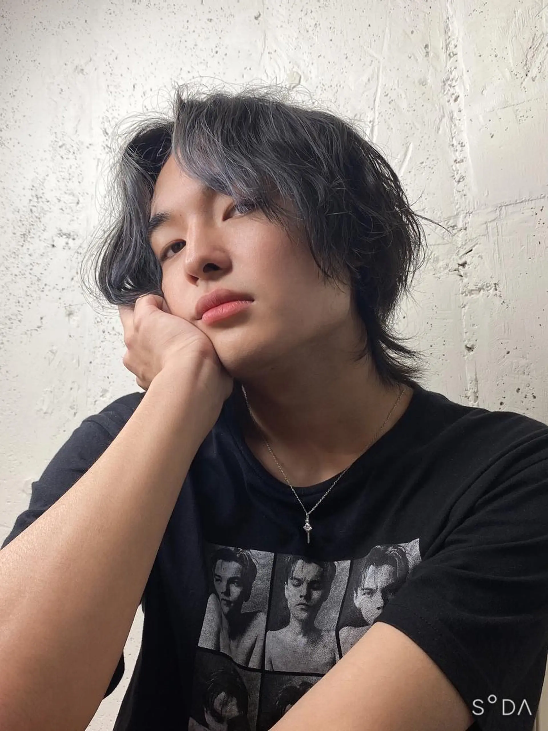 ミディアム カラー ヘアアレンジ ミストバング  フェイスフレーミング メンズパーマの達人 井上裕太のヘアスタイル