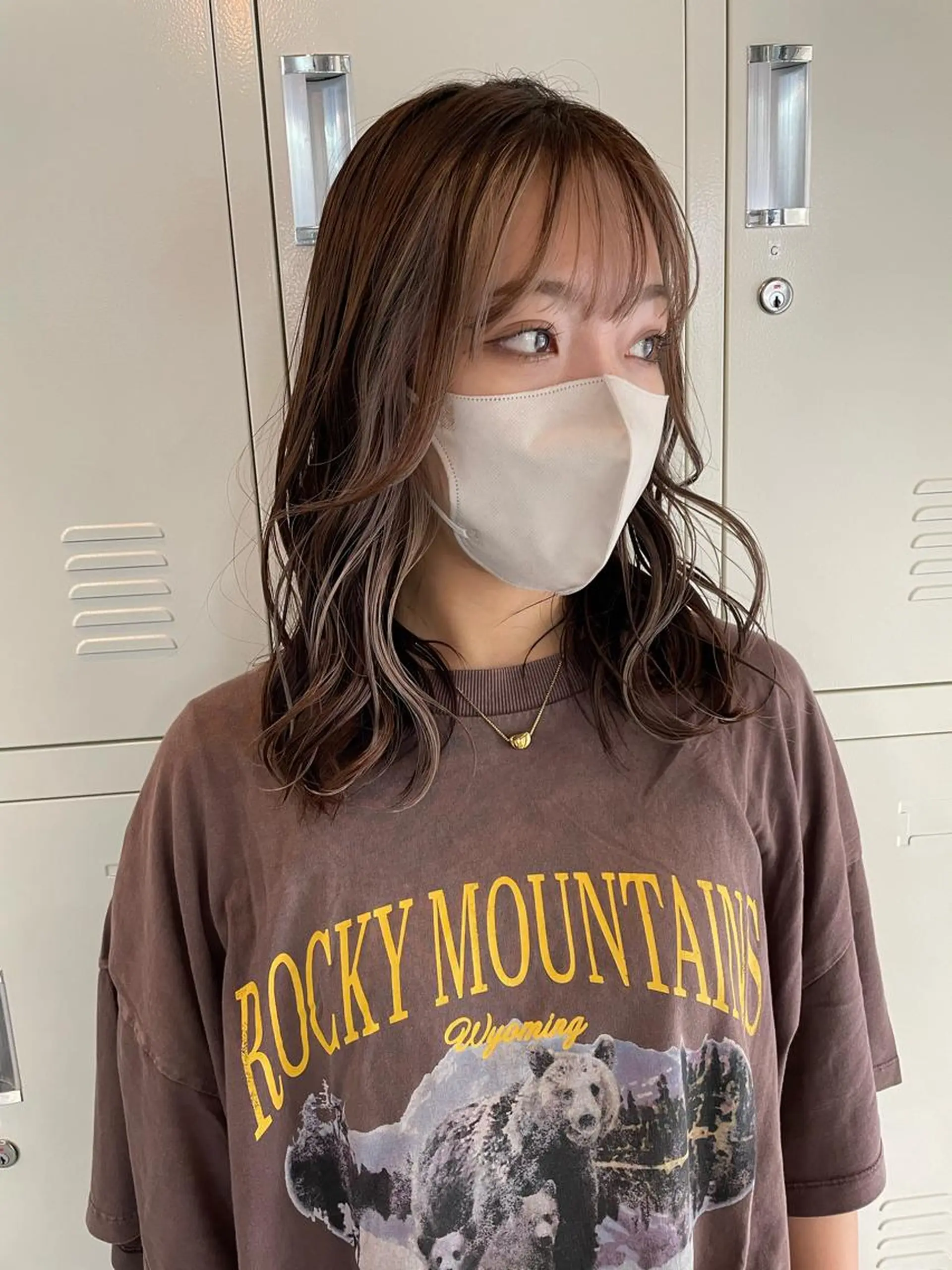 ミディアム 切りっぱなしボブ ショートボブ ミディアムパーマ アッシュ ボブ C’LD hair  produce /シールドヘア所属・モテ髪/ボブ/ショー ト/アダチフウトのヘアスタイル