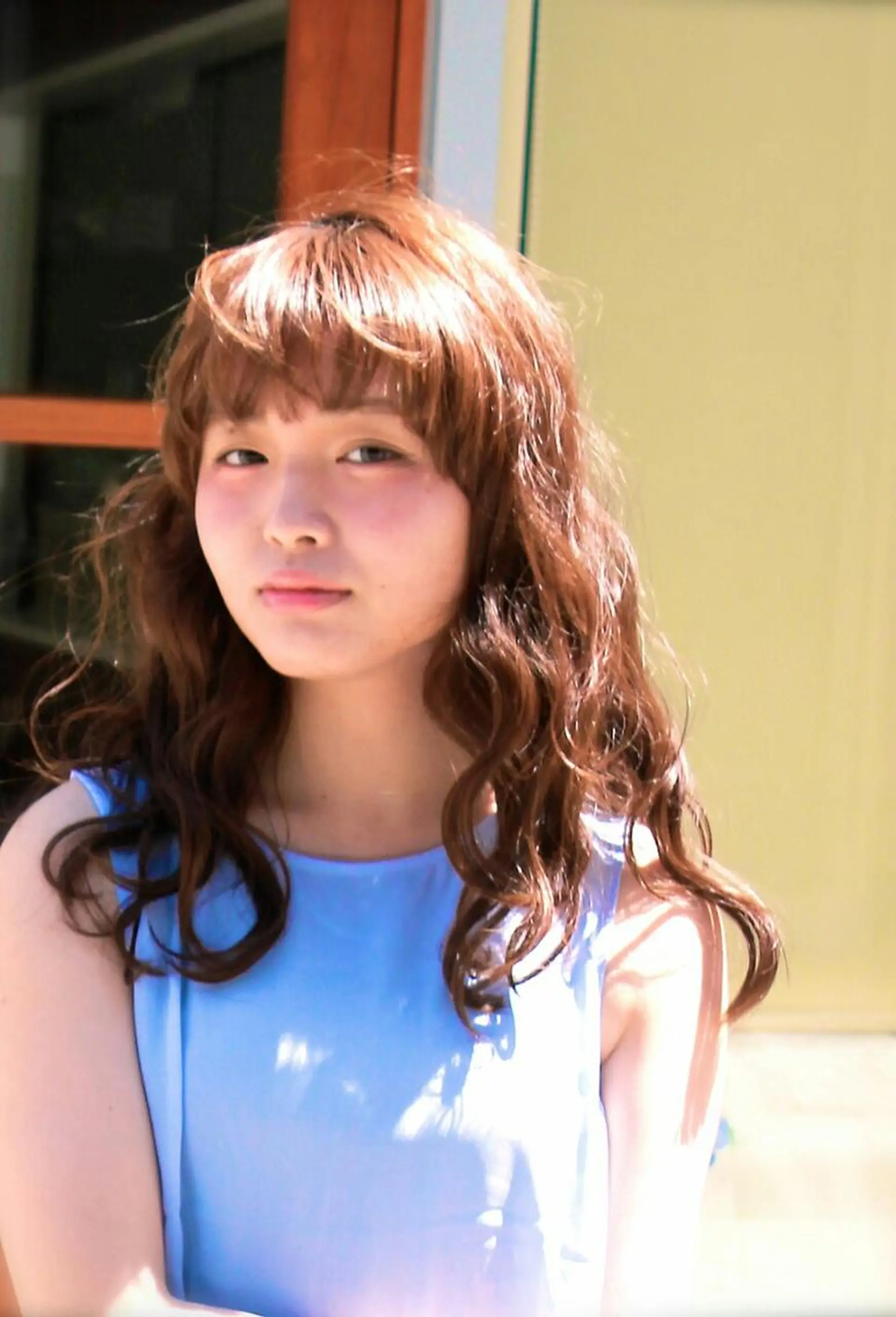 ショート ミディアム セミロング ロング カラー ベージュカラー オレンジ オレンジベージュ 前濱 ノゾミのヘアスタイル